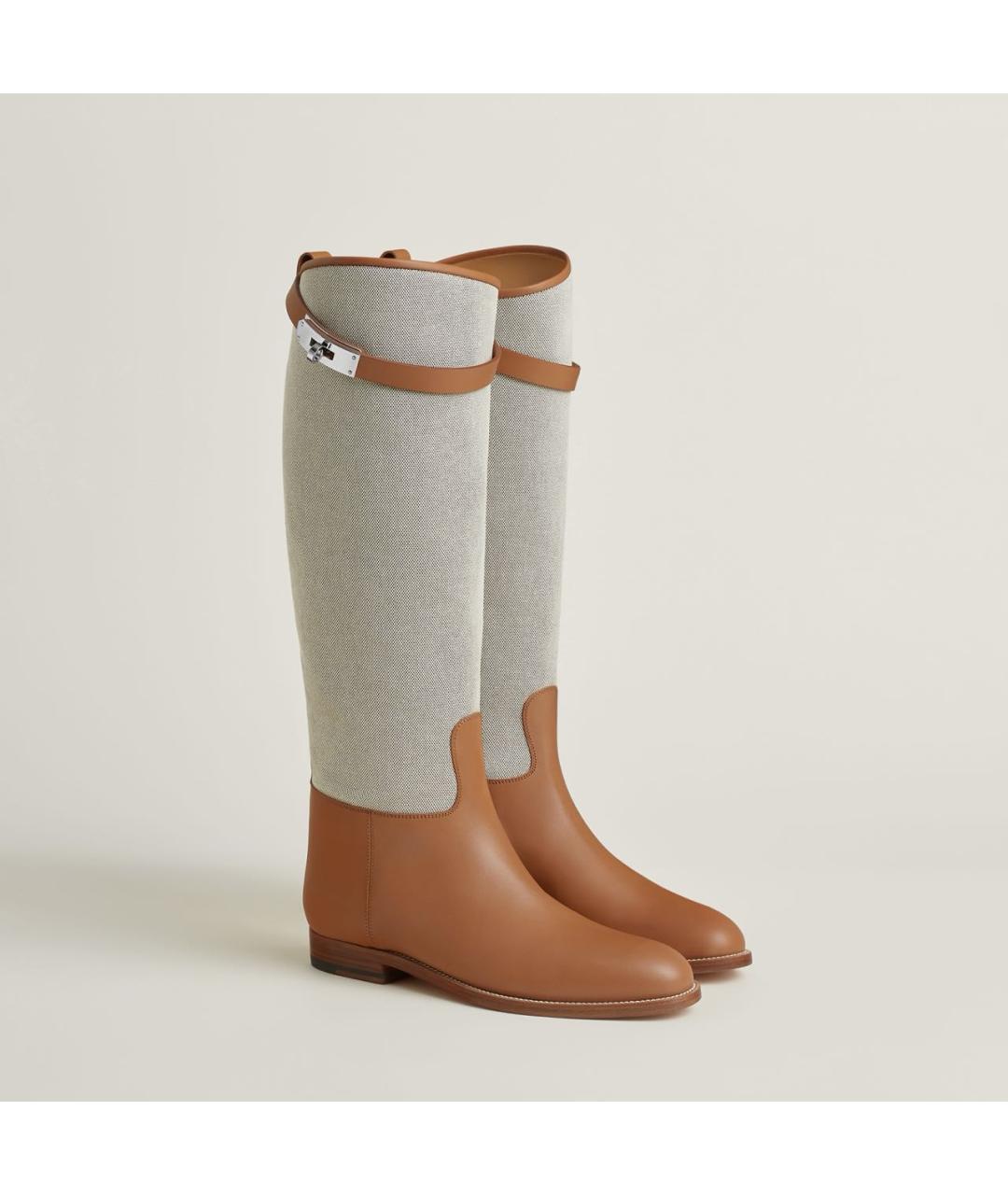 HERMES Коричневые кожаные сапоги, фото 2