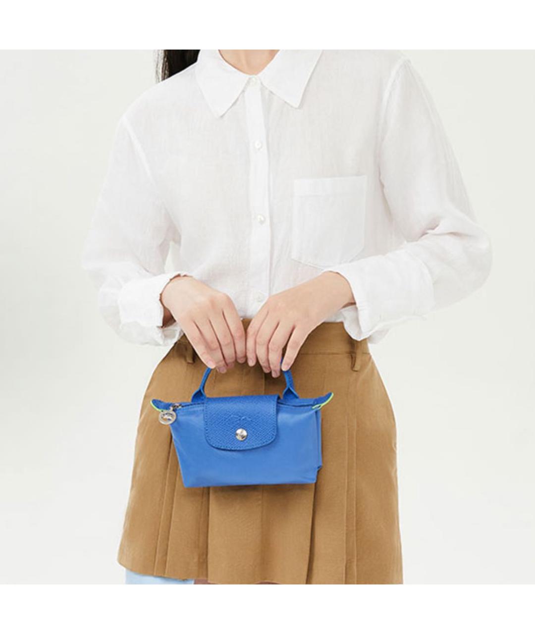 LONGCHAMP Синяя сумка с короткими ручками, фото 7