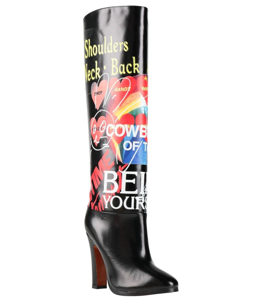 VIVIENNE WESTWOOD Черные кожаные сапоги, фото 7