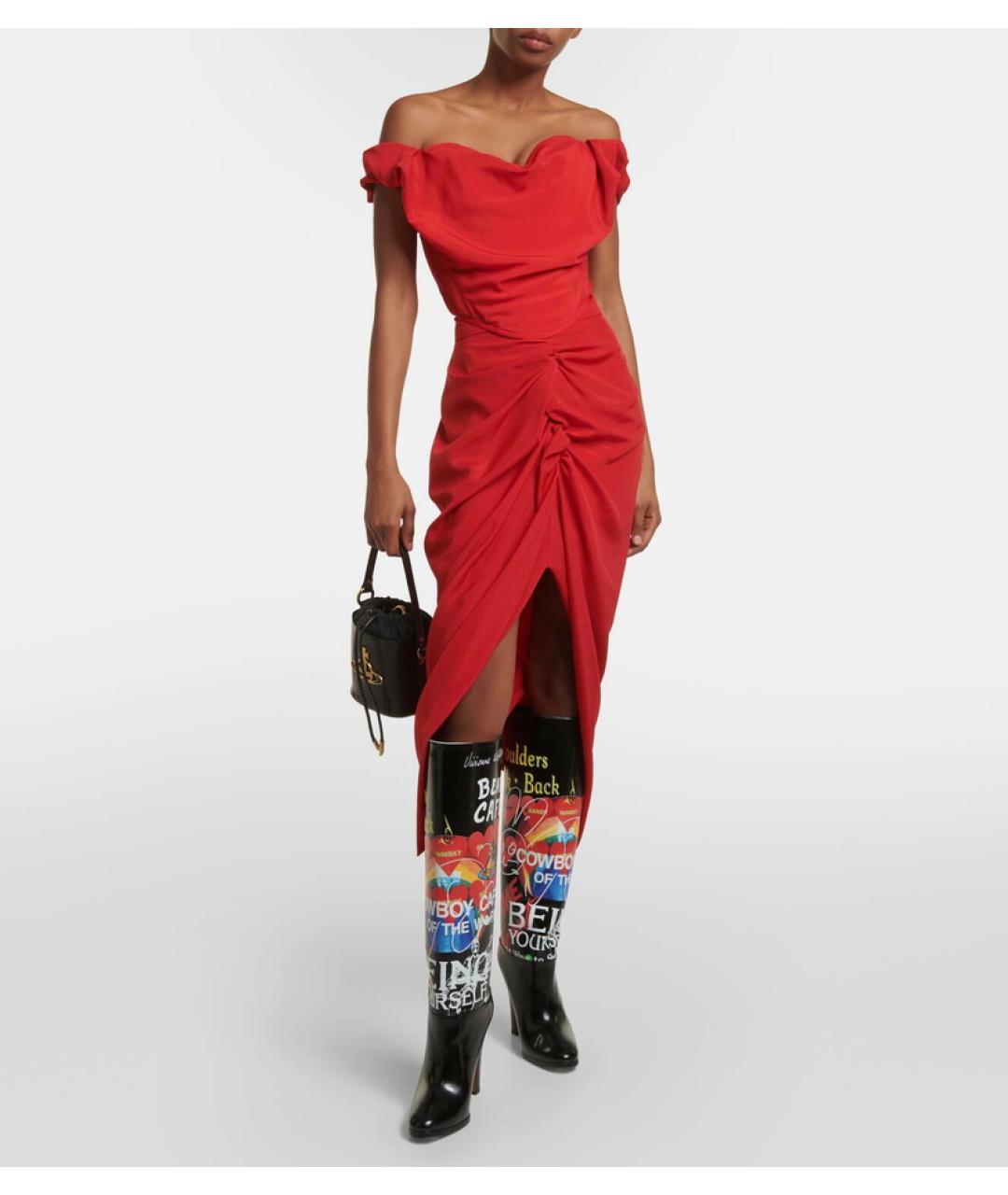 VIVIENNE WESTWOOD Черные кожаные сапоги, фото 3