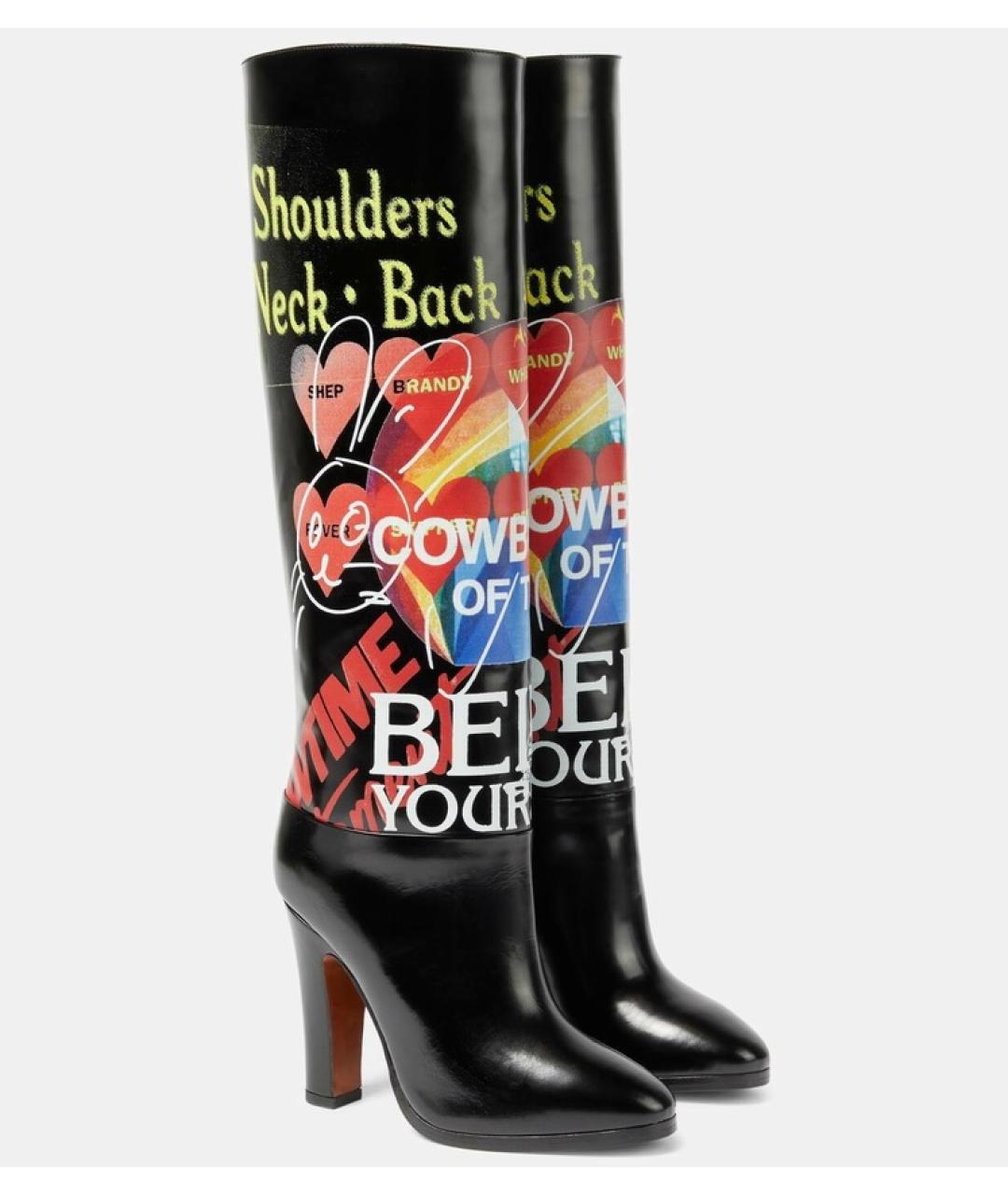 VIVIENNE WESTWOOD Черные кожаные сапоги, фото 2