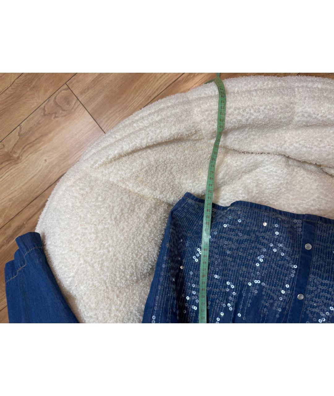 MARELLA Синяя хлопковая рубашка, фото 6