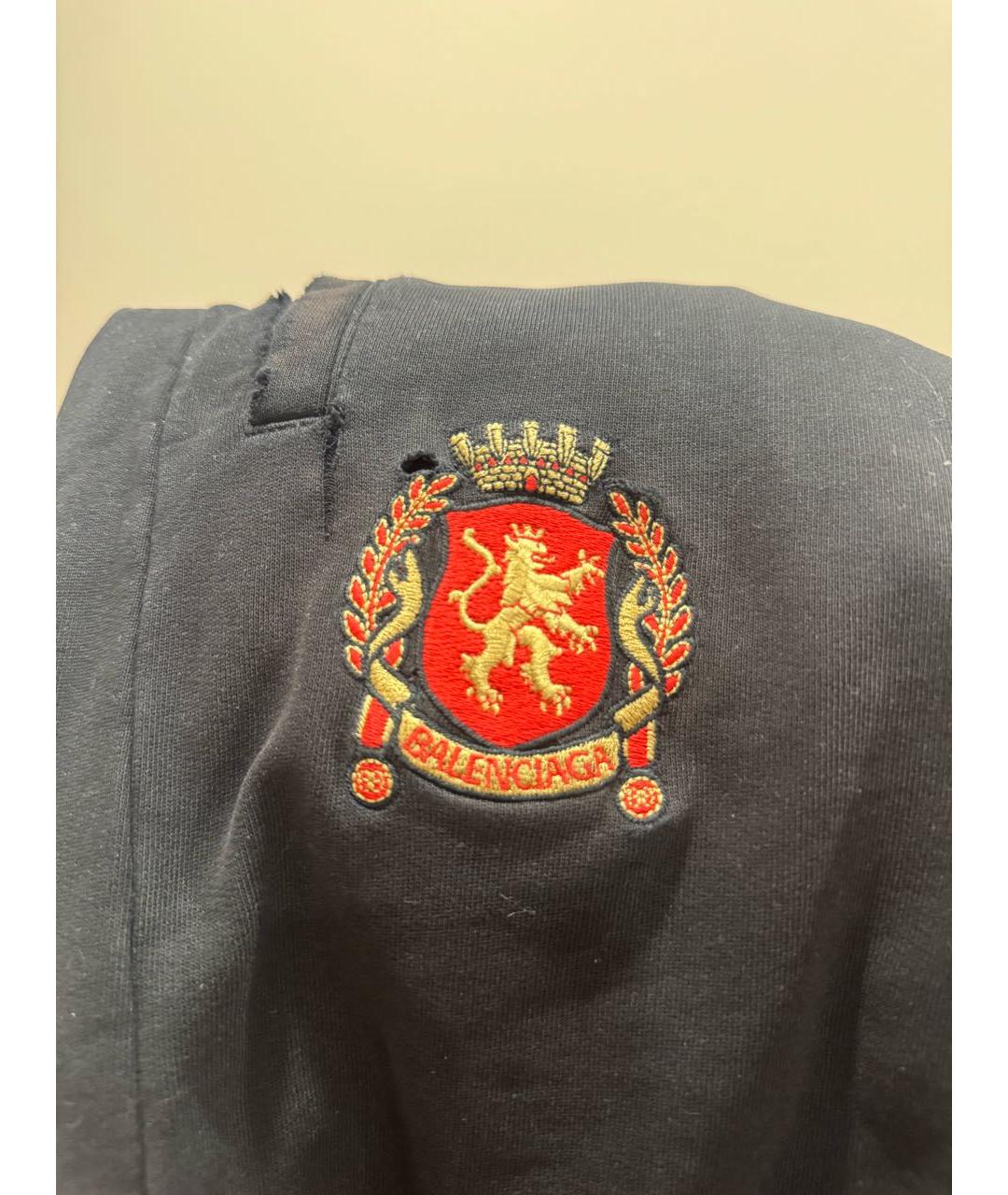 BALENCIAGA Черные хлопковые повседневные брюки, фото 3