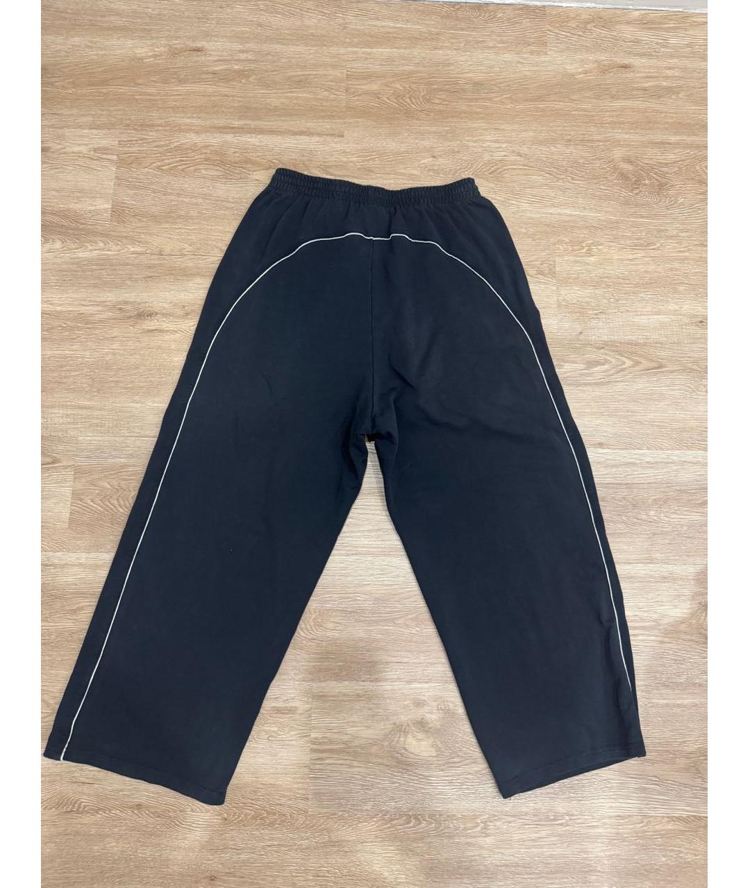 BALENCIAGA Черные хлопковые повседневные брюки, фото 2