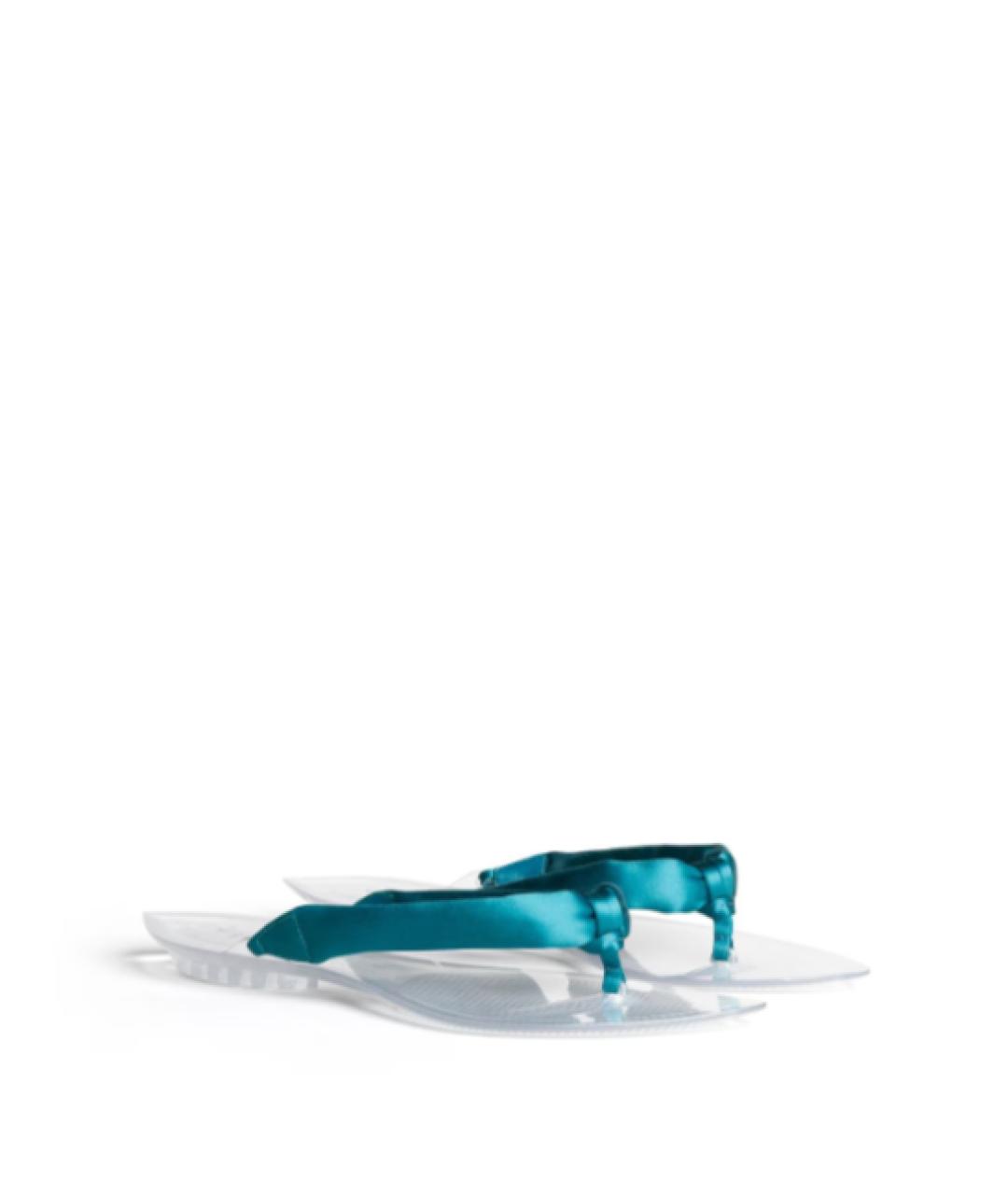 ALAIA Бирюзовые текстильные мюли, фото 2