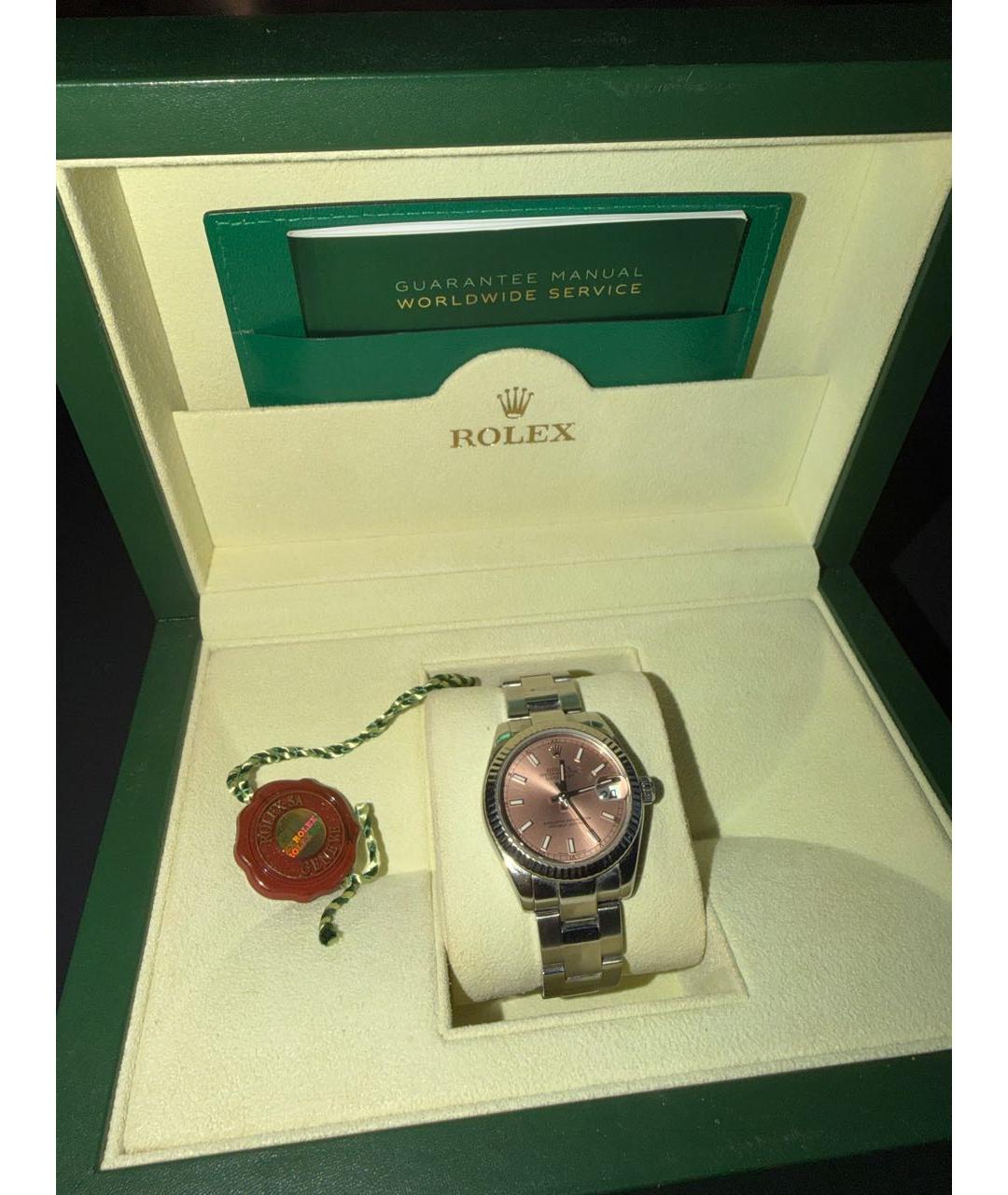 ROLEX Серебряные часы из белого золота, фото 4