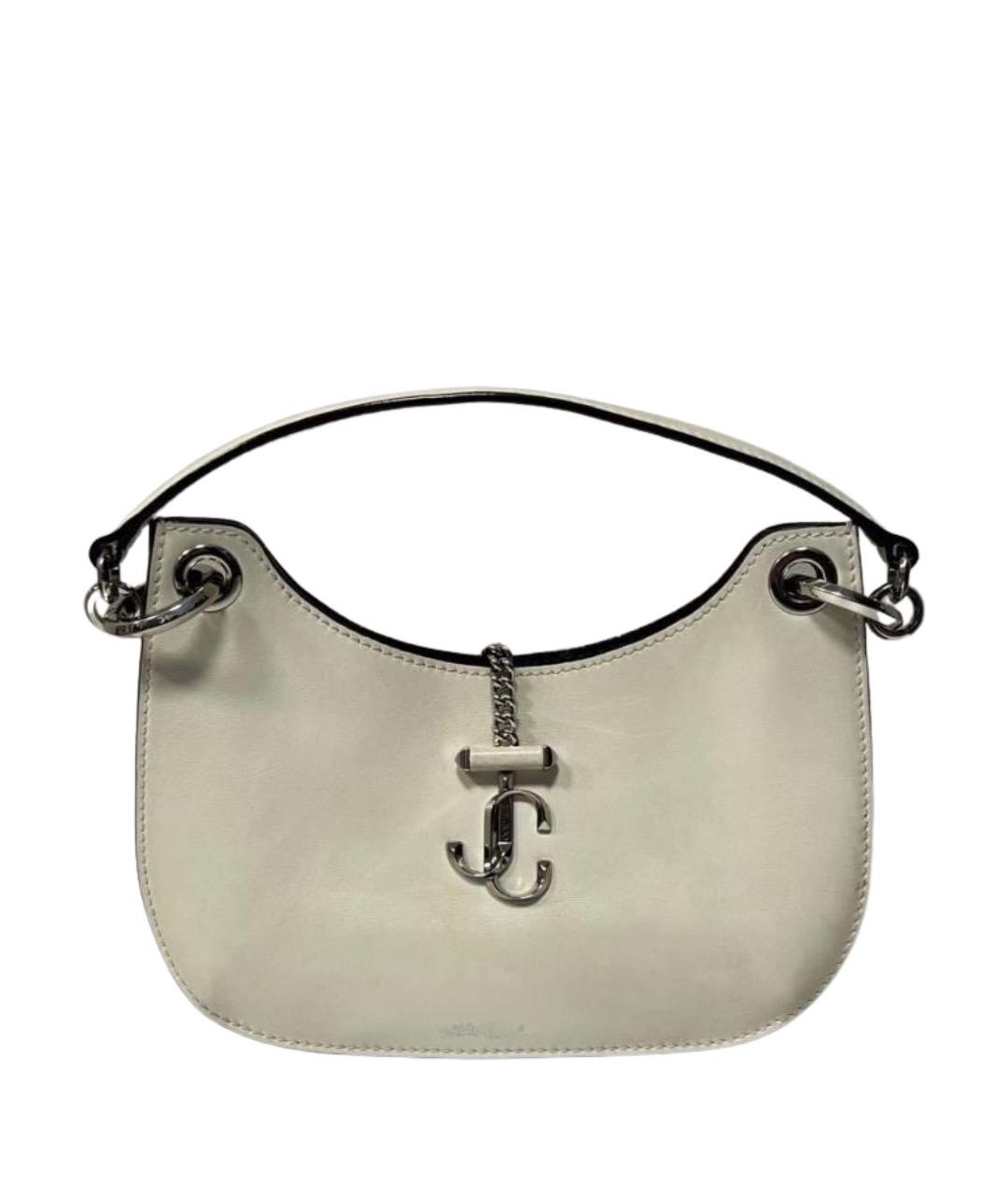 JIMMY CHOO Белая кожаная сумка с короткими ручками, фото 1
