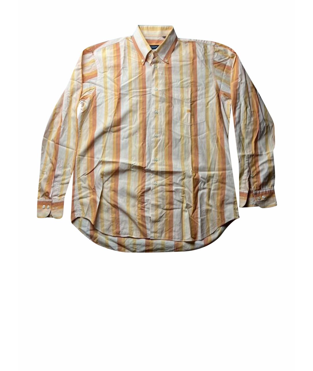 BURBERRY Оранжевая хлопковая кэжуал рубашка, фото 1