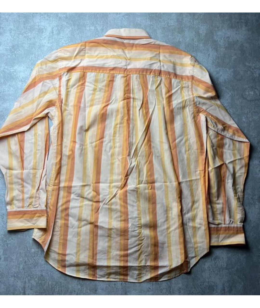 BURBERRY Оранжевая хлопковая кэжуал рубашка, фото 2