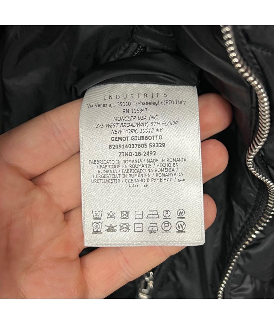 MONCLER Черный пуховик, фото 5