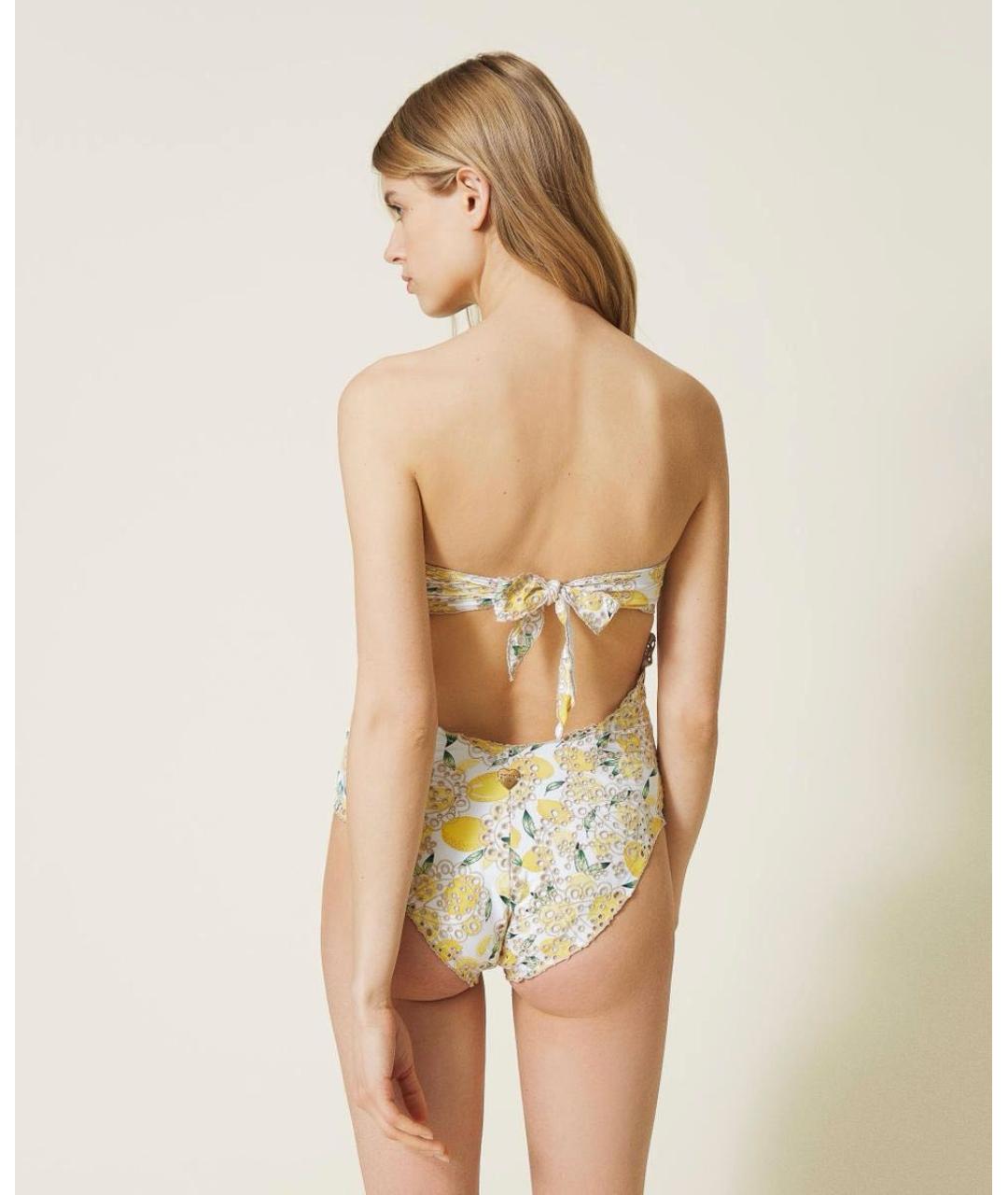 TWIN-SET Желтый полиамидовый купальник, фото 3