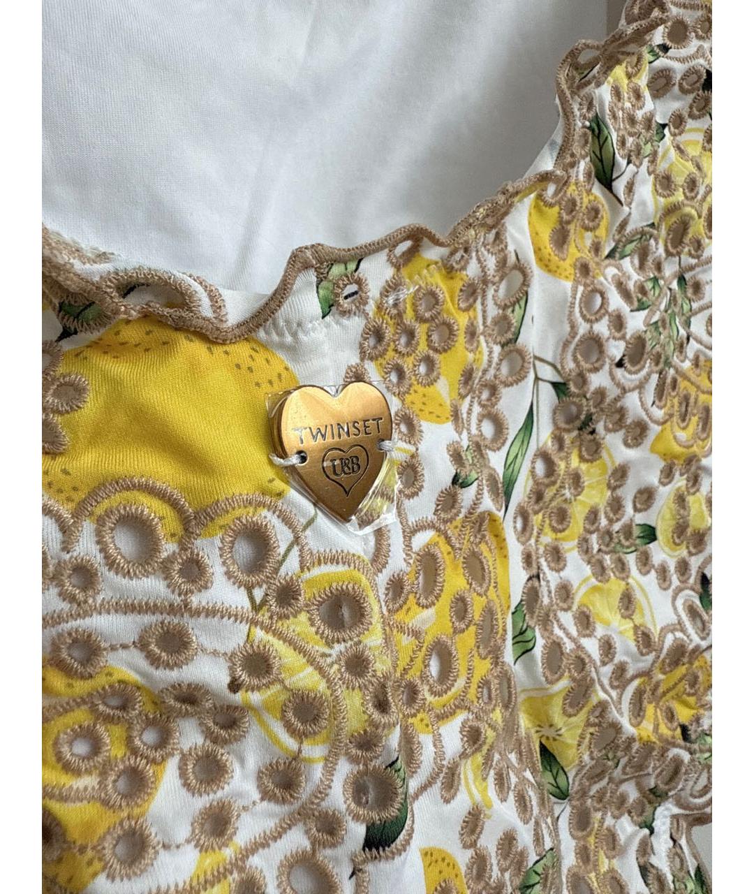 TWIN-SET Желтый полиамидовый купальник, фото 6
