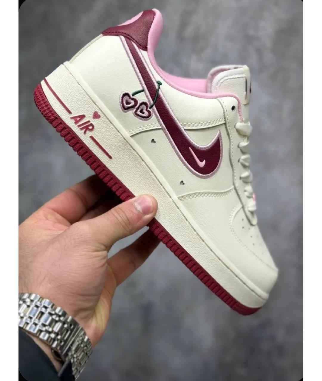 NIKE Бордовые кожаные кроссовки, фото 3