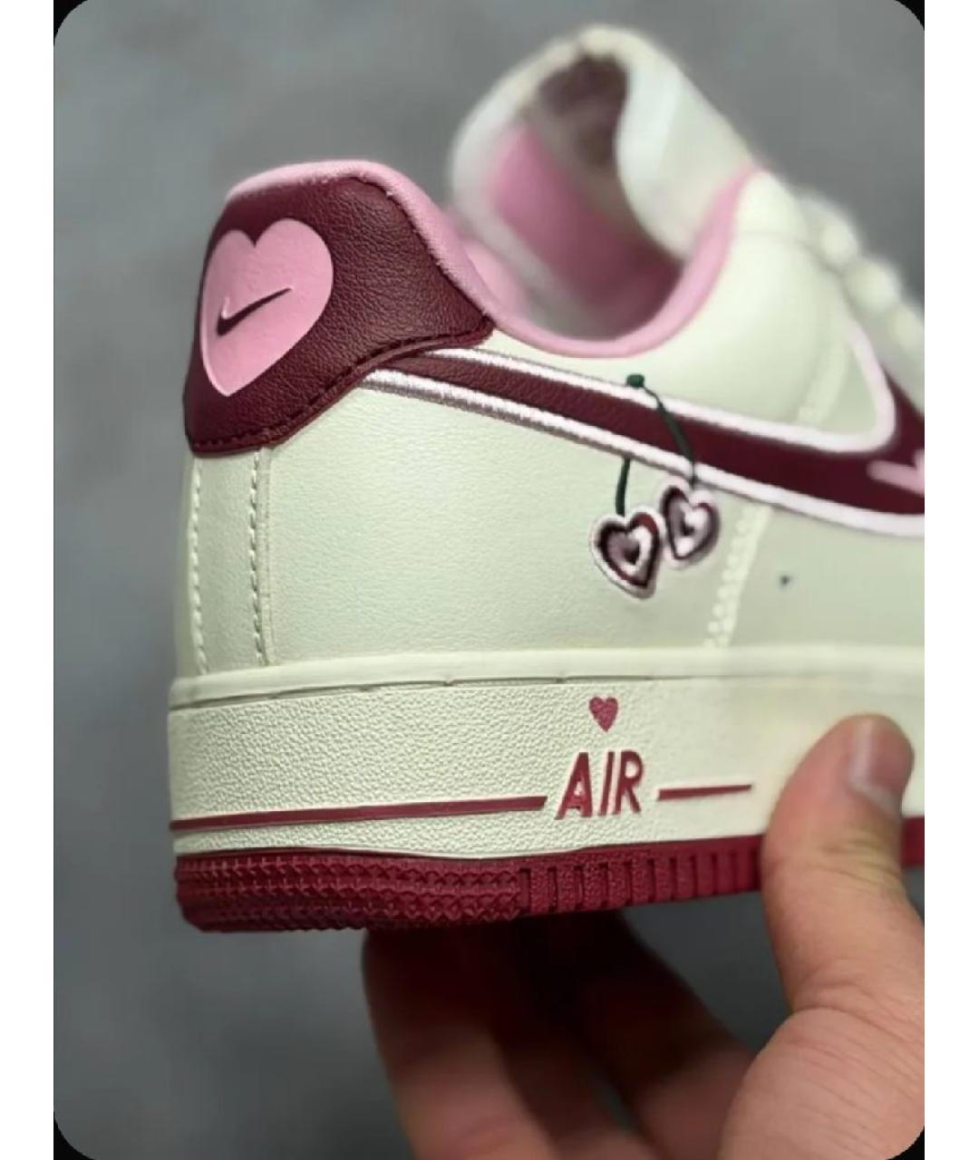 NIKE Бордовые кожаные кроссовки, фото 4