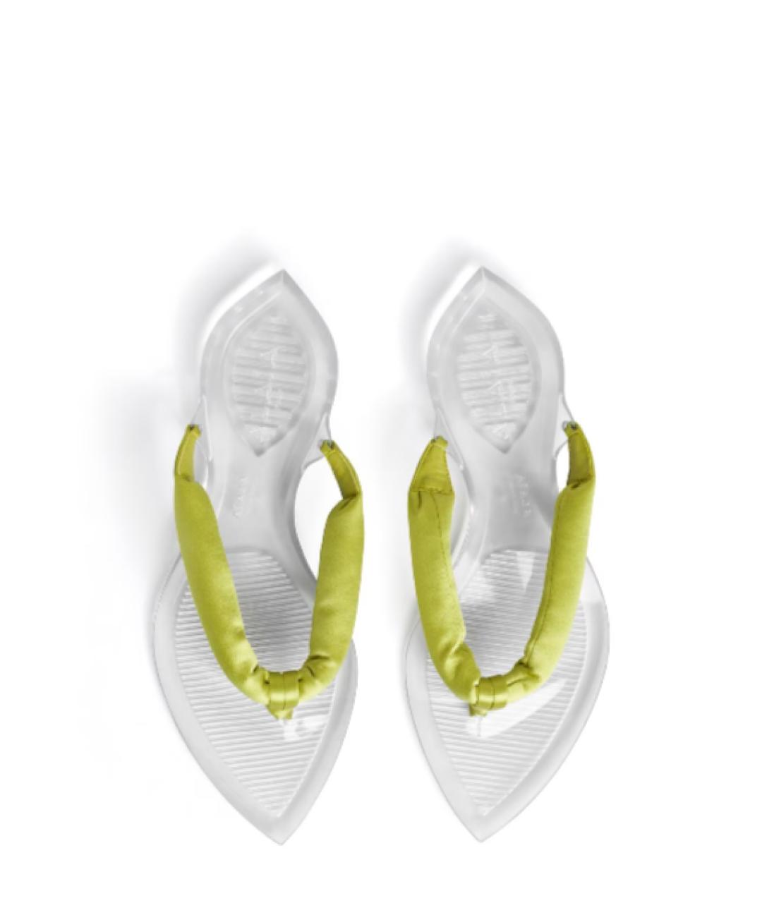 ALAIA Зеленые текстильные мюли, фото 3