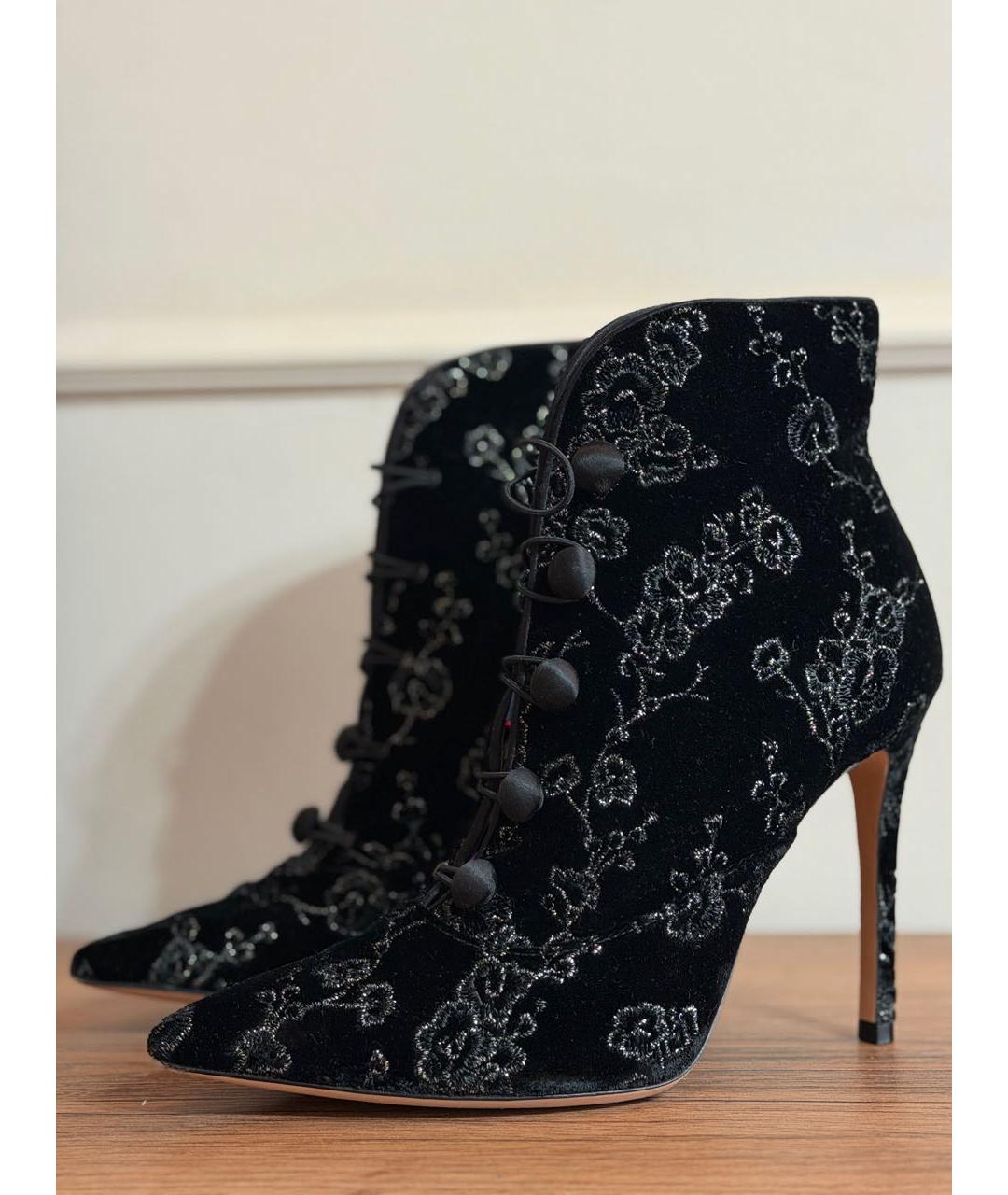 GIANVITO ROSSI Черные кожаные ботильоны, фото 2