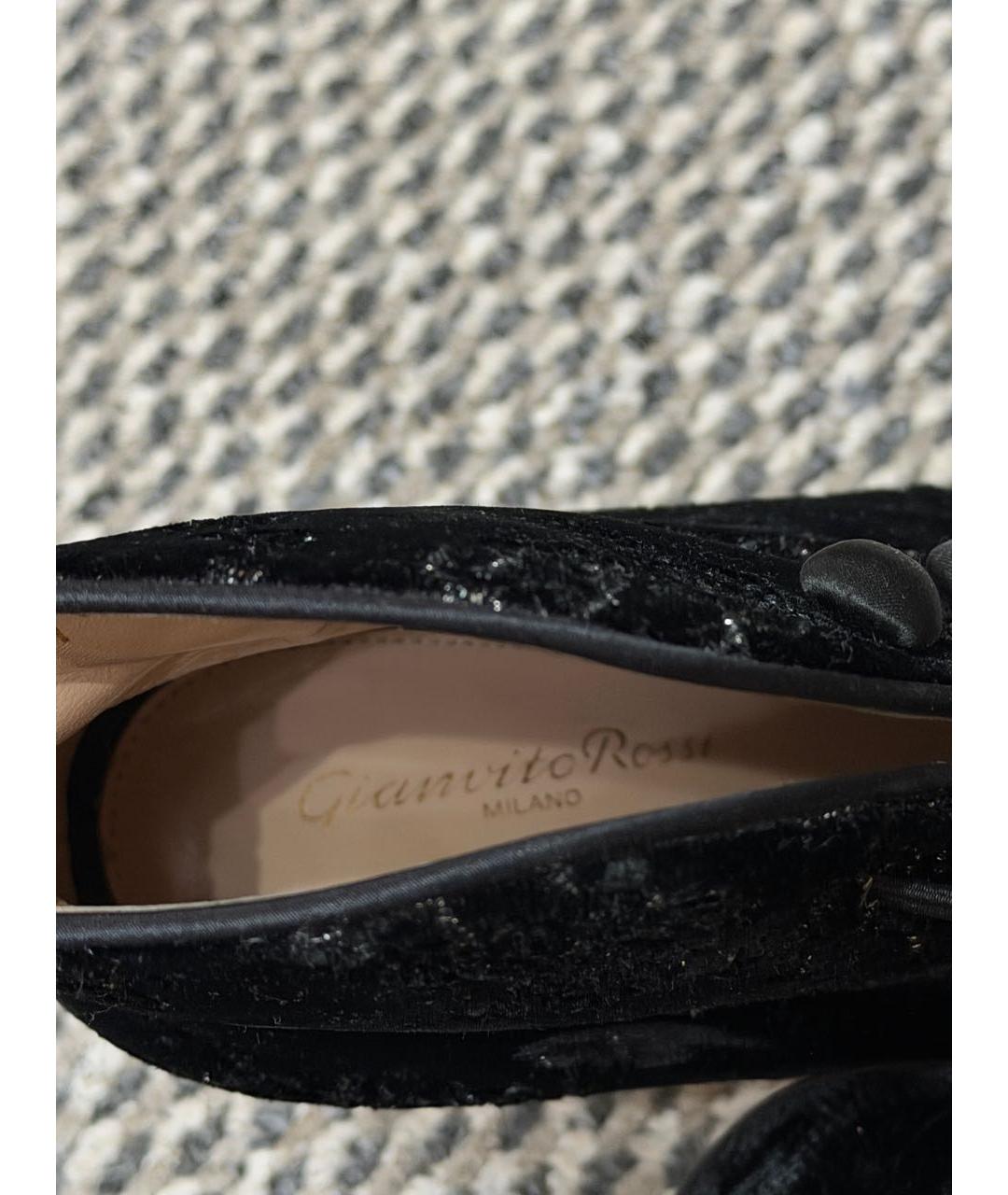 GIANVITO ROSSI Черные кожаные ботильоны, фото 8