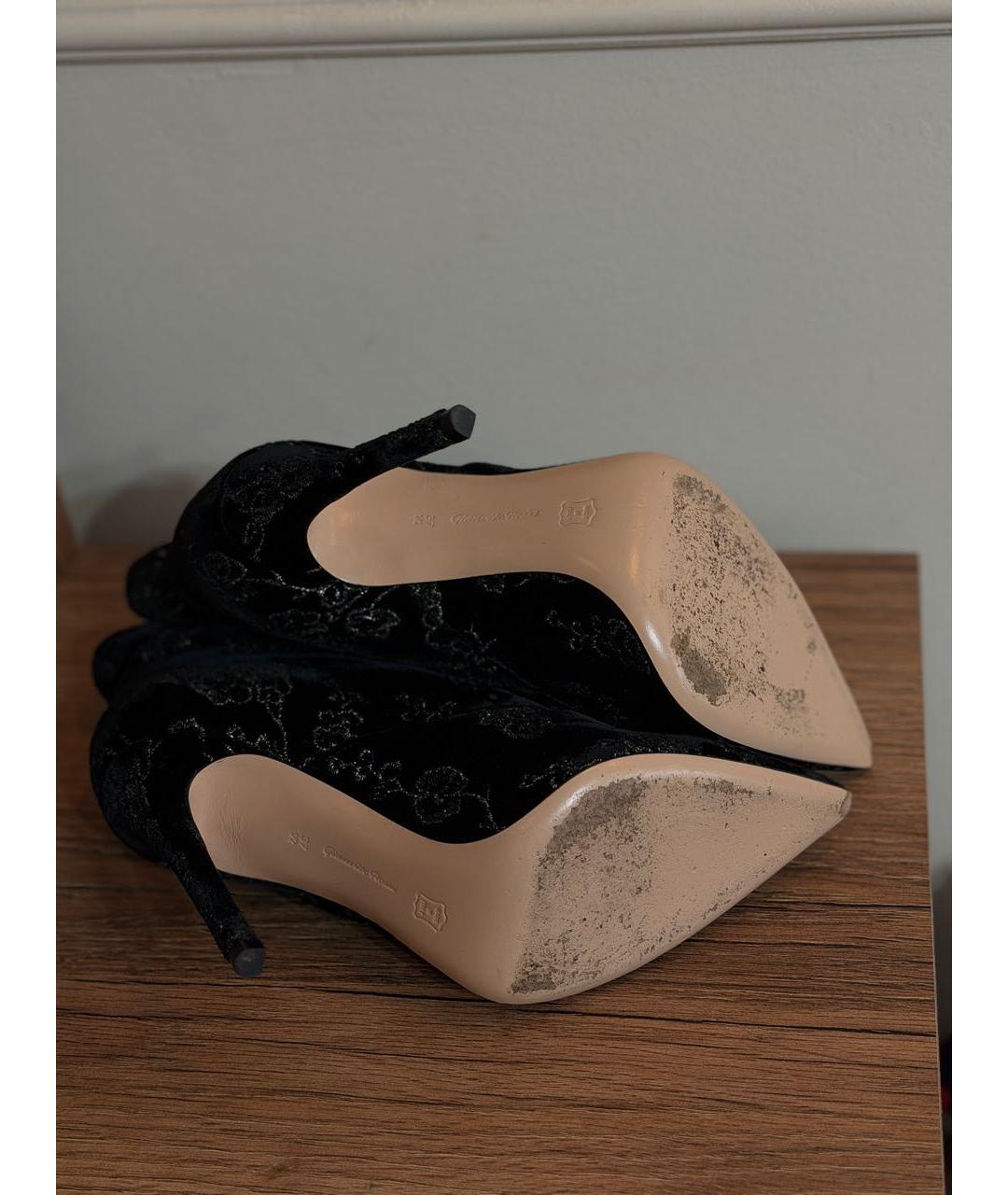 GIANVITO ROSSI Черные кожаные ботильоны, фото 6