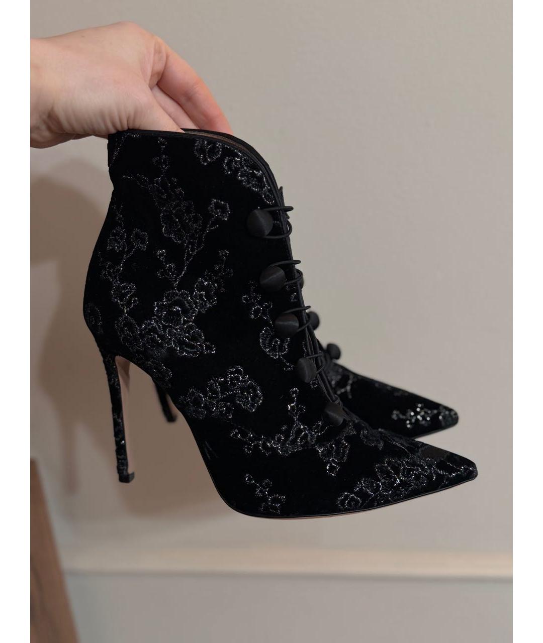 GIANVITO ROSSI Черные кожаные ботильоны, фото 7