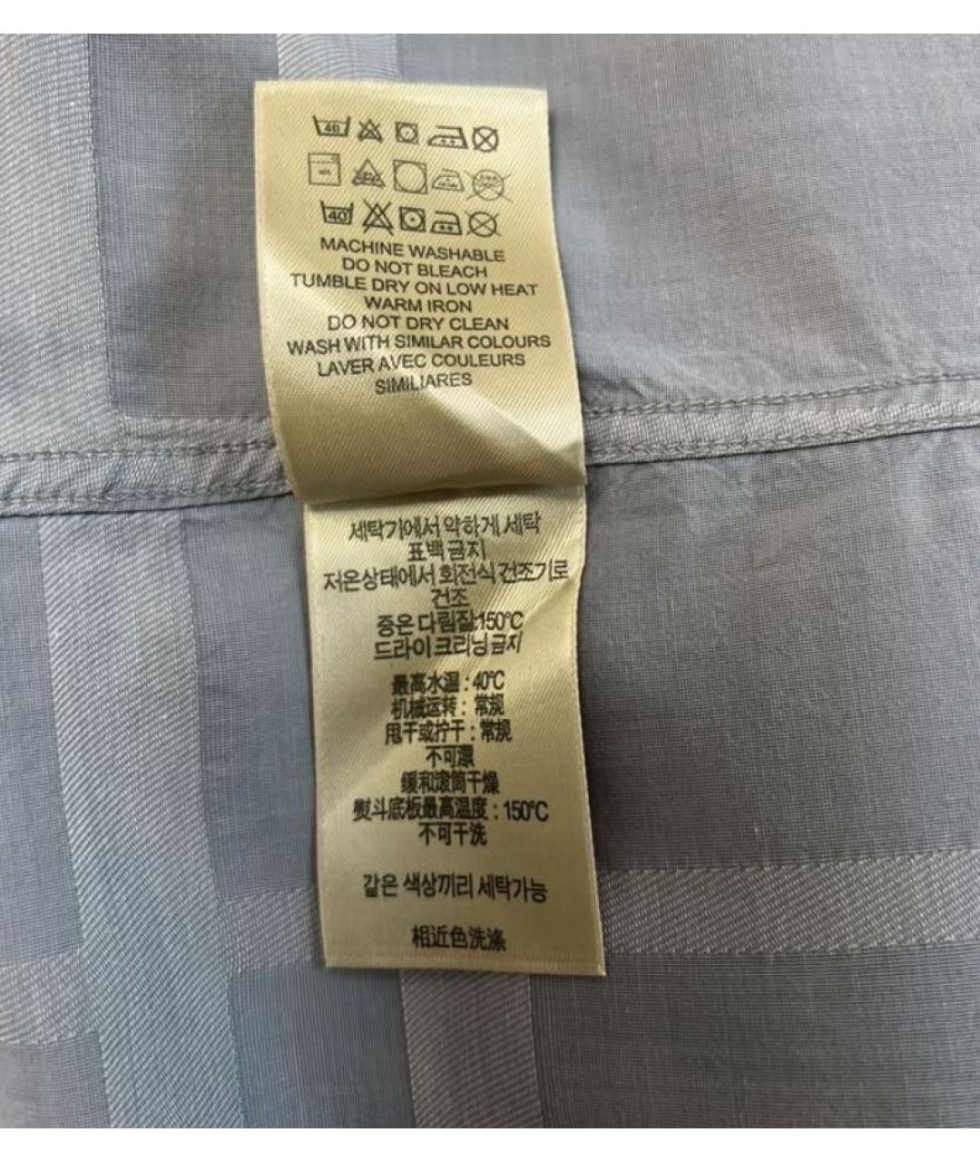 BURBERRY Голубая хлопковая кэжуал рубашка, фото 7