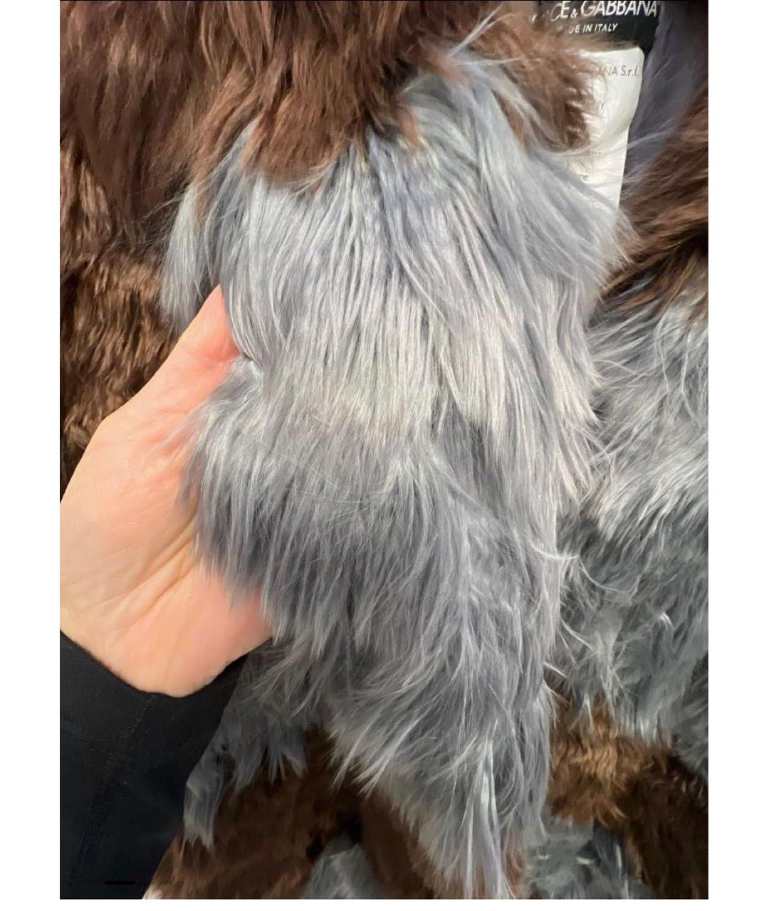 DOLCE&GABBANA Коричневая меховая шуба, фото 6