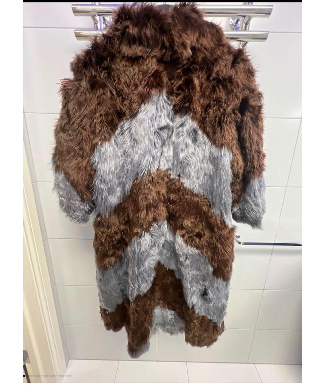 DOLCE&GABBANA Коричневая меховая шуба, фото 2