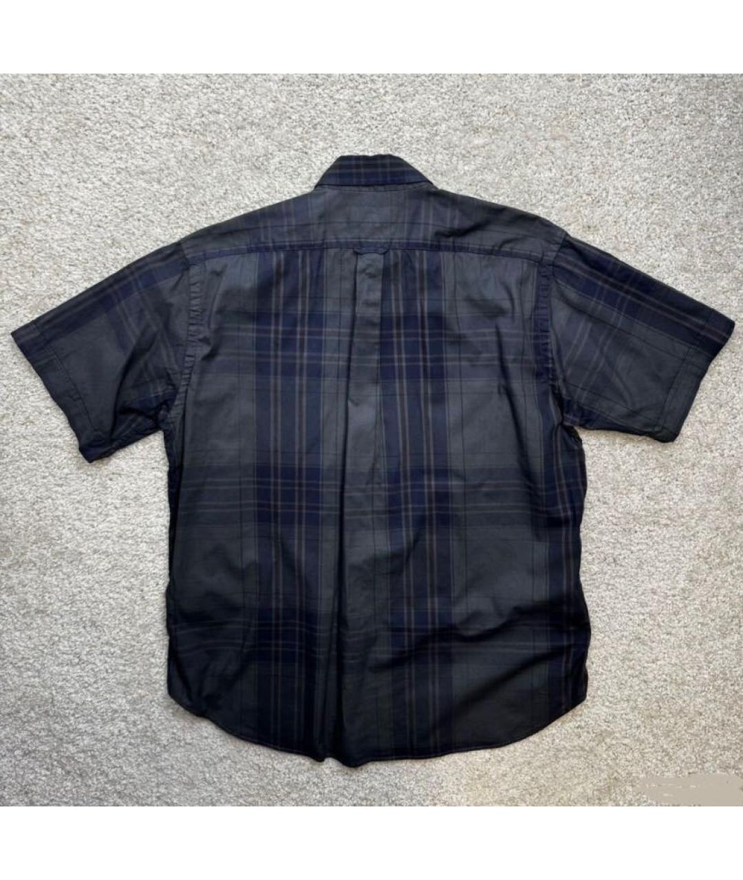 BURBERRY Темно-синяя хлопковая кэжуал рубашка, фото 2