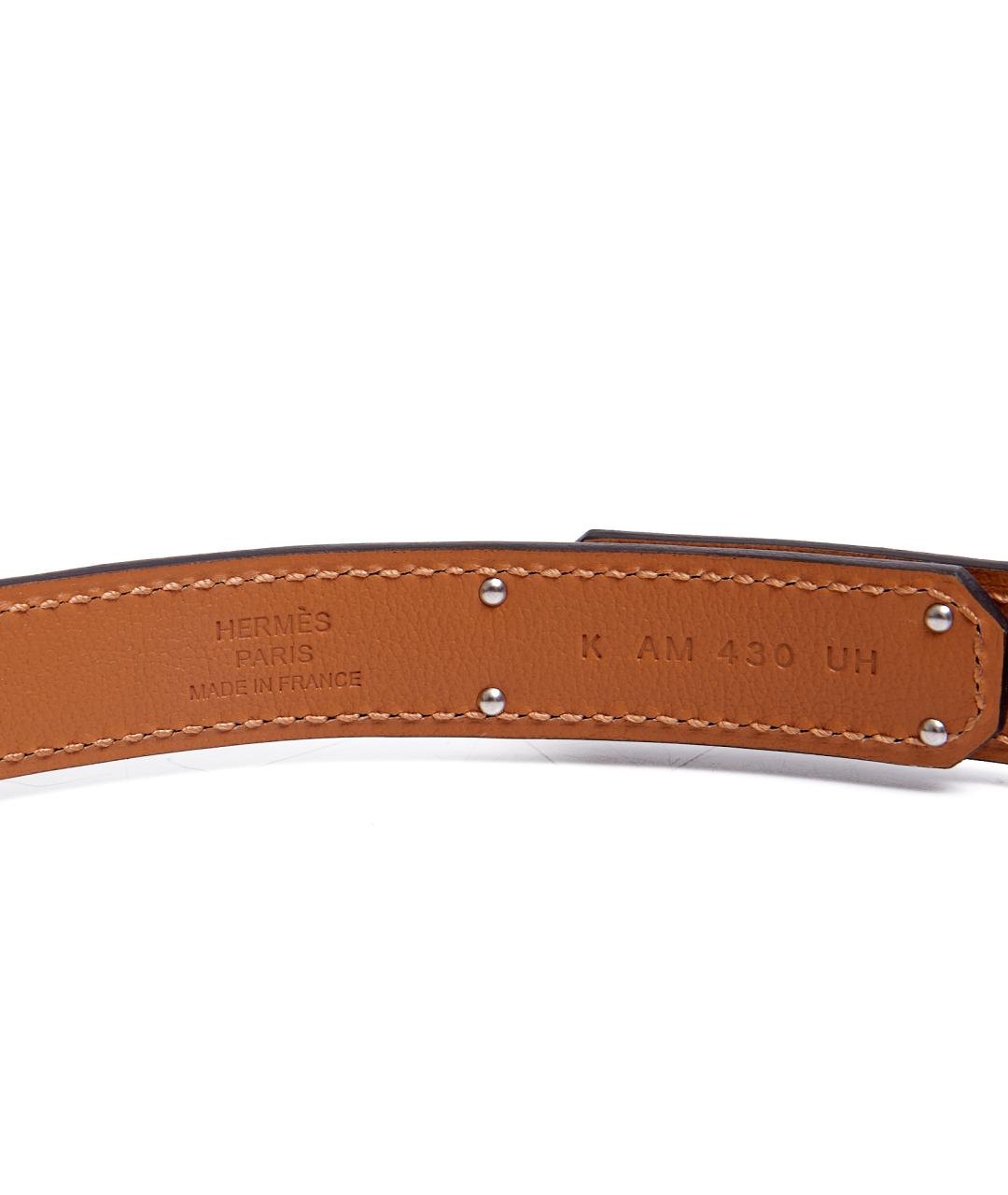 HERMES Черный кожаный ремень, фото 3