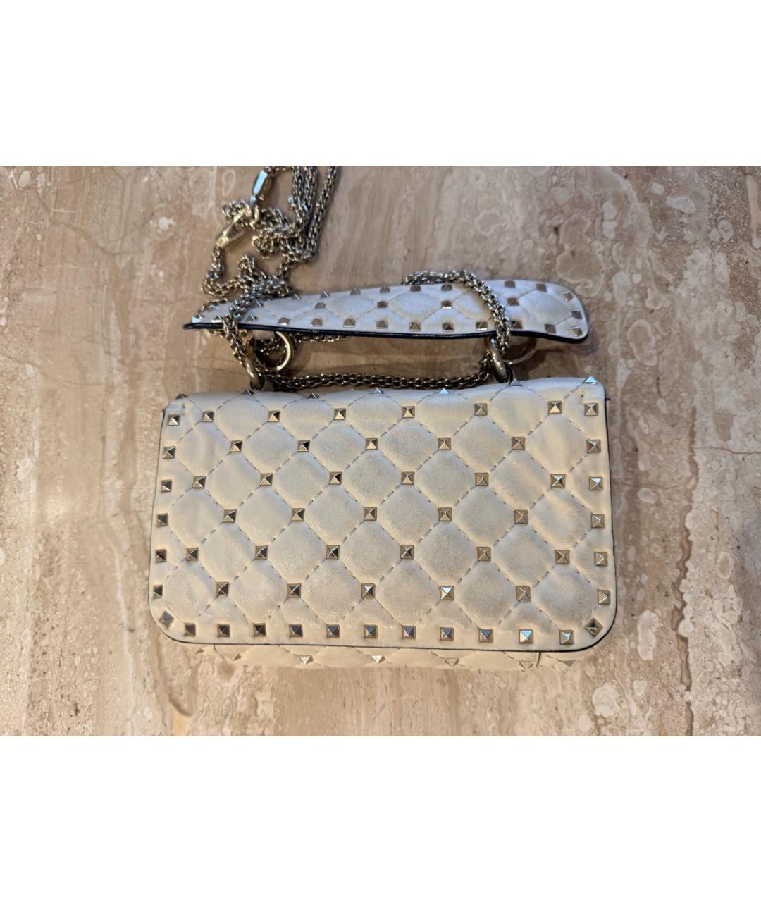 VALENTINO Бежевая кожаная сумка через плечо, фото 2