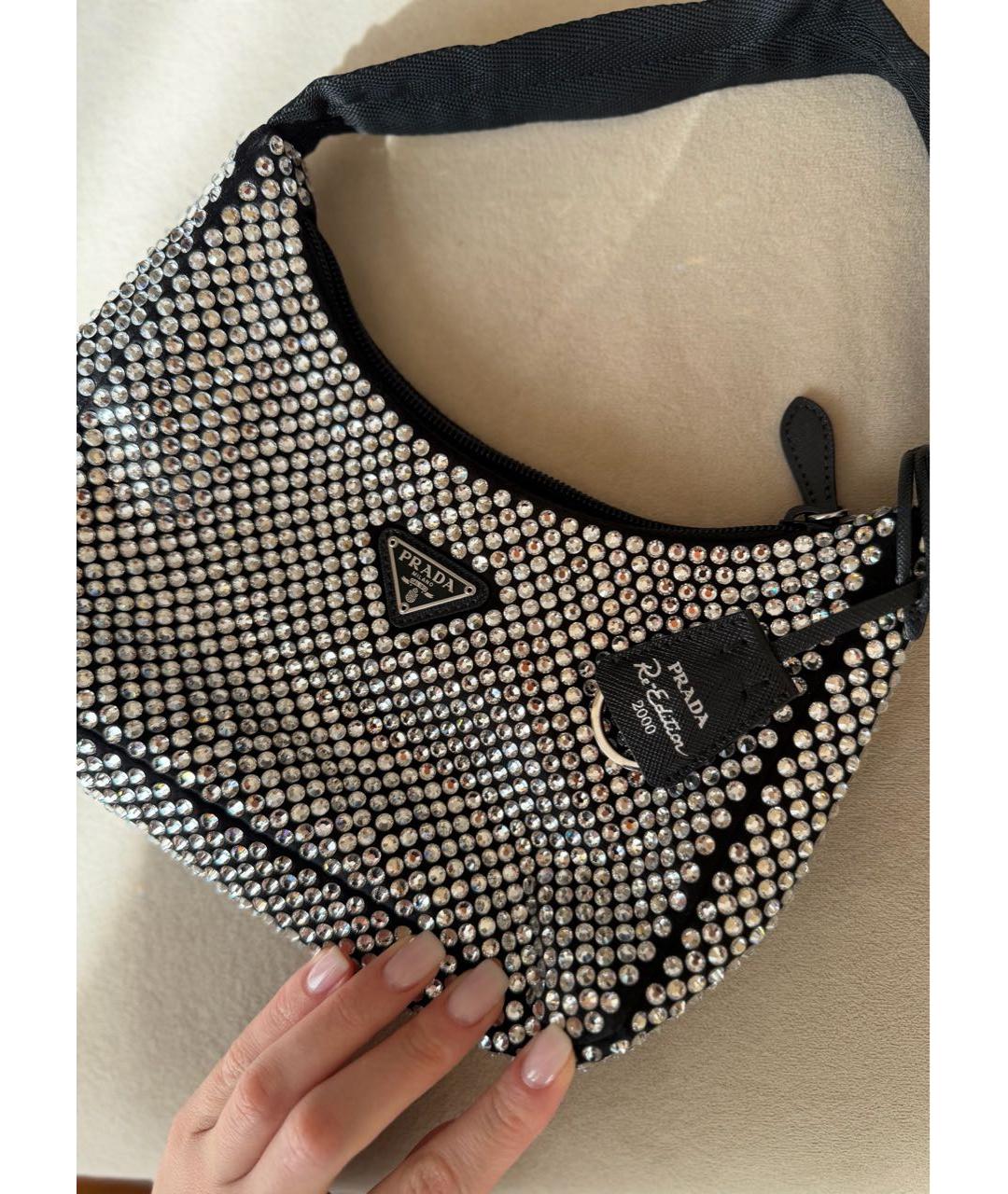 PRADA Серебряная сумка с короткими ручками, фото 4