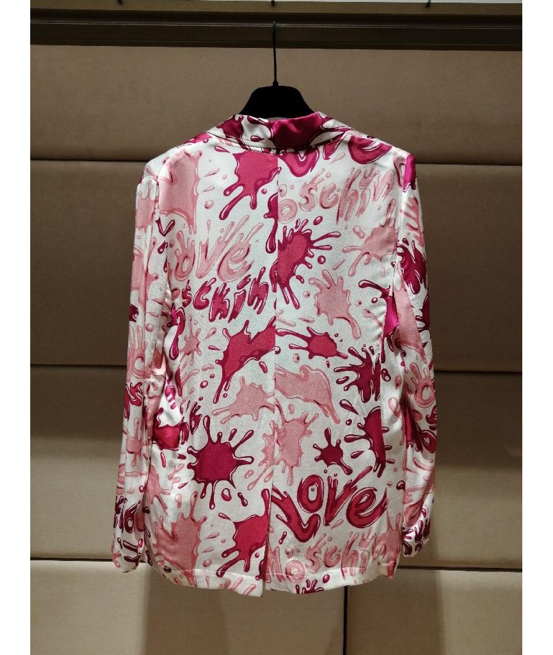 LOVE MOSCHINO Розовый вискозный костюм с брюками, фото 3