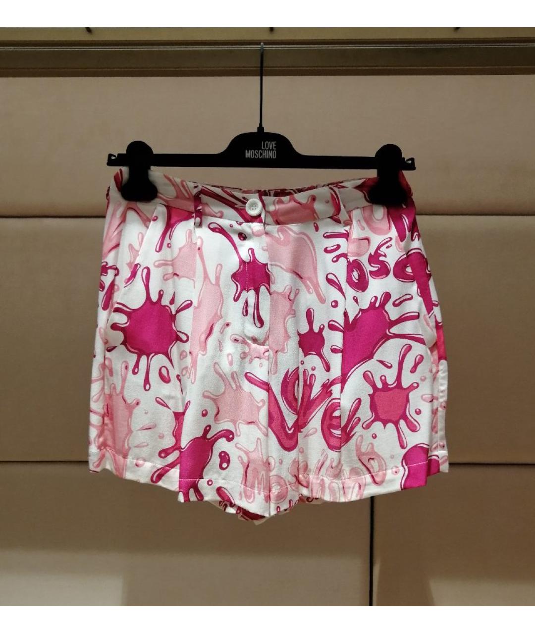 LOVE MOSCHINO Розовый вискозный костюм с брюками, фото 2