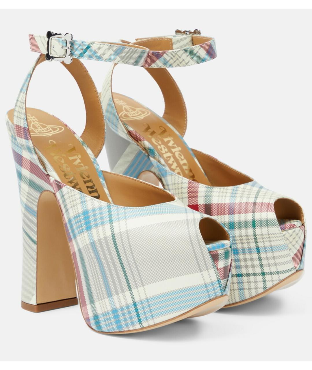 VIVIENNE WESTWOOD Мульти кожаные босоножки, фото 7