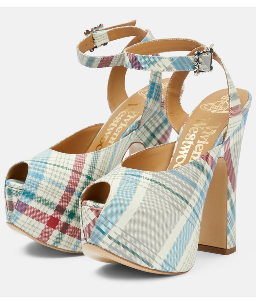 VIVIENNE WESTWOOD Мульти кожаные босоножки, фото 8
