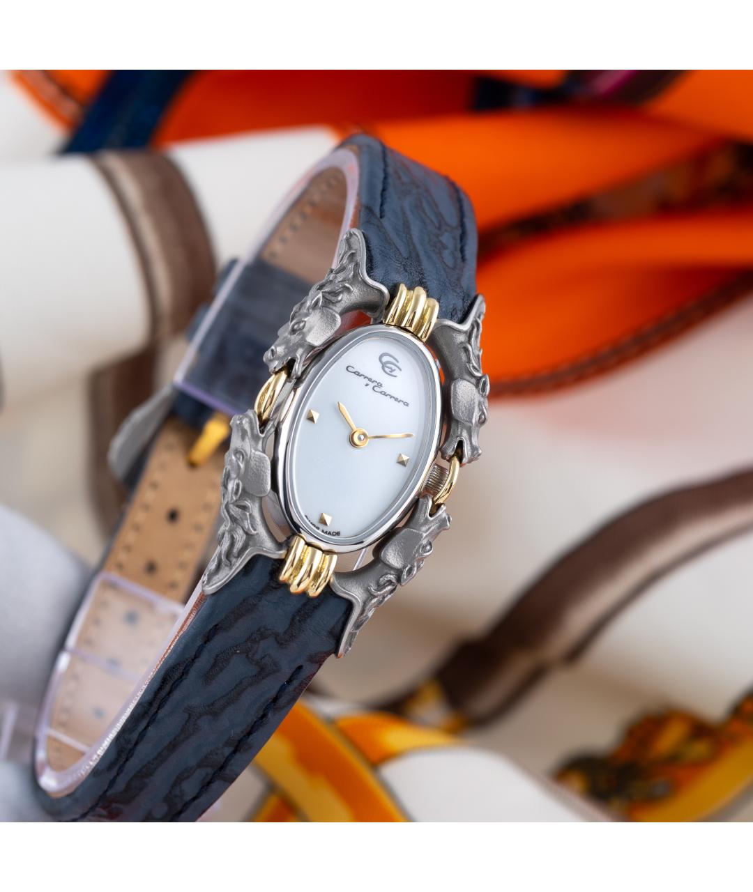 CARRERA Y CARRERA Синие часы из желтого золота, фото 10