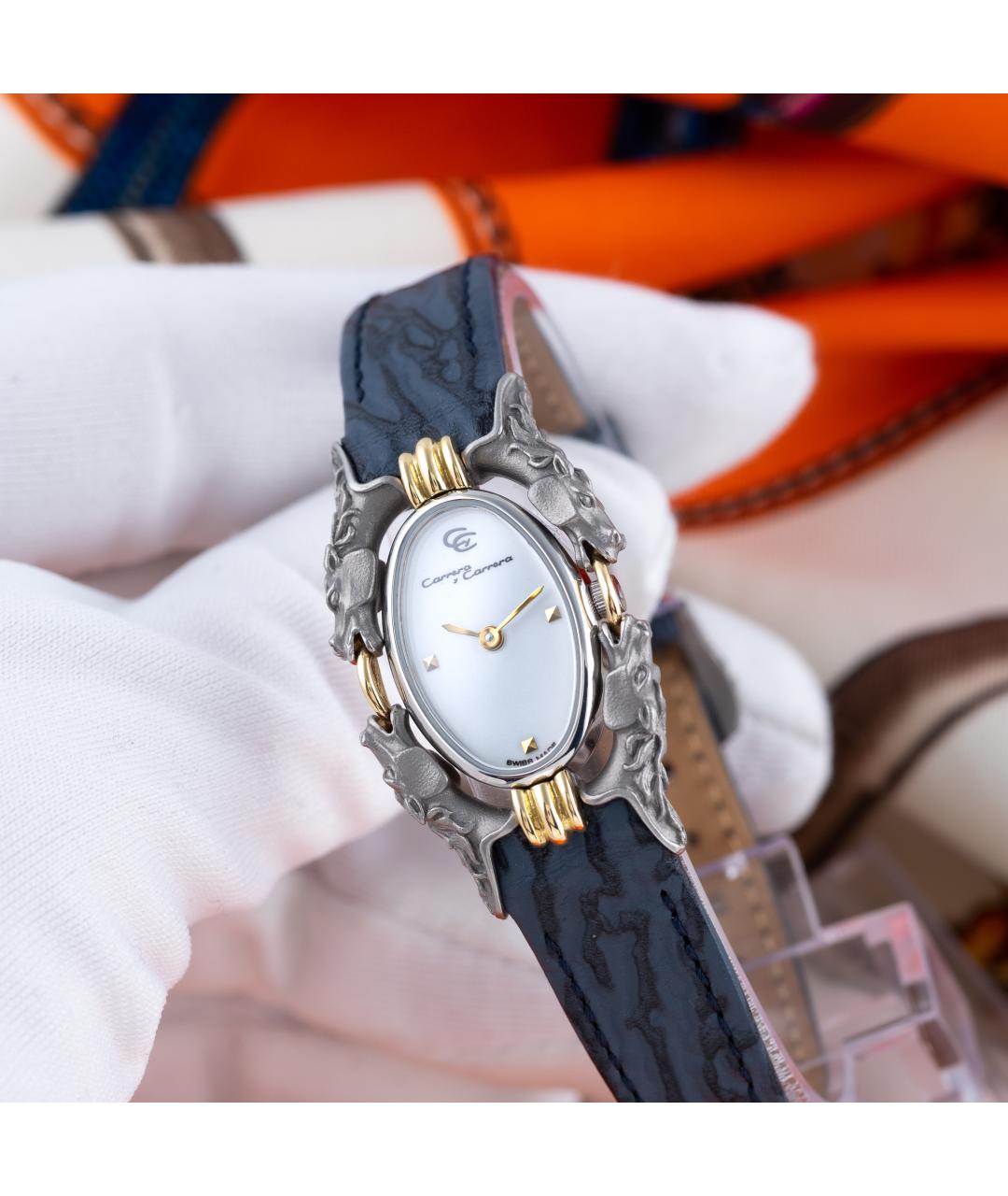 CARRERA Y CARRERA Синие часы из желтого золота, фото 2