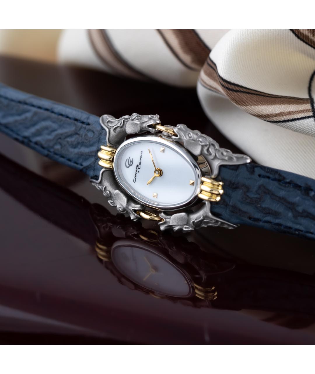 CARRERA Y CARRERA Синие часы из желтого золота, фото 4