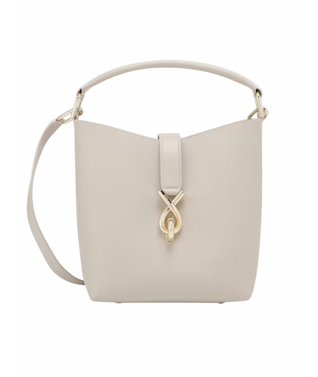 FURLA Бежевая кожаная сумка через плечо, фото 1