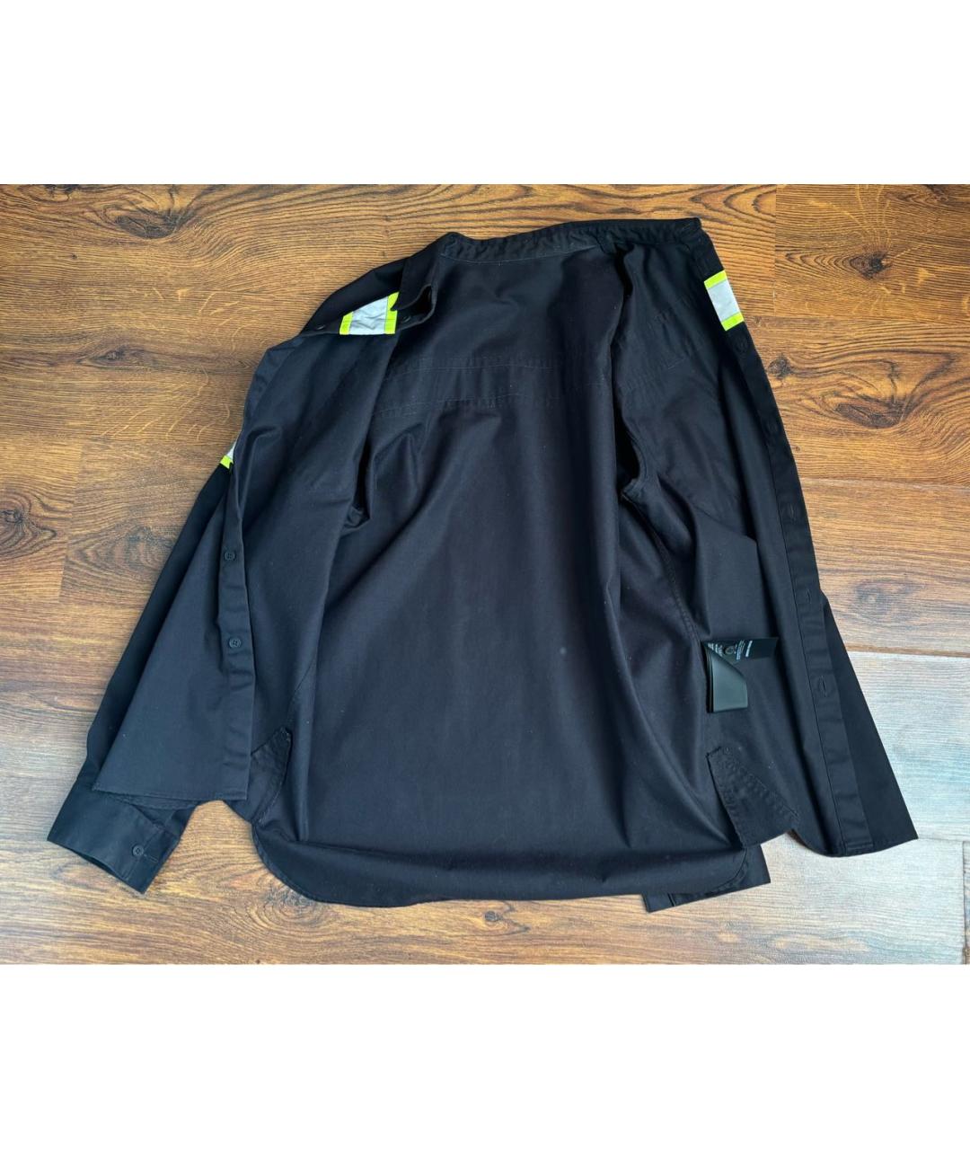 HERON PRESTON Черная хлопко-полиэстеровая кэжуал рубашка, фото 7