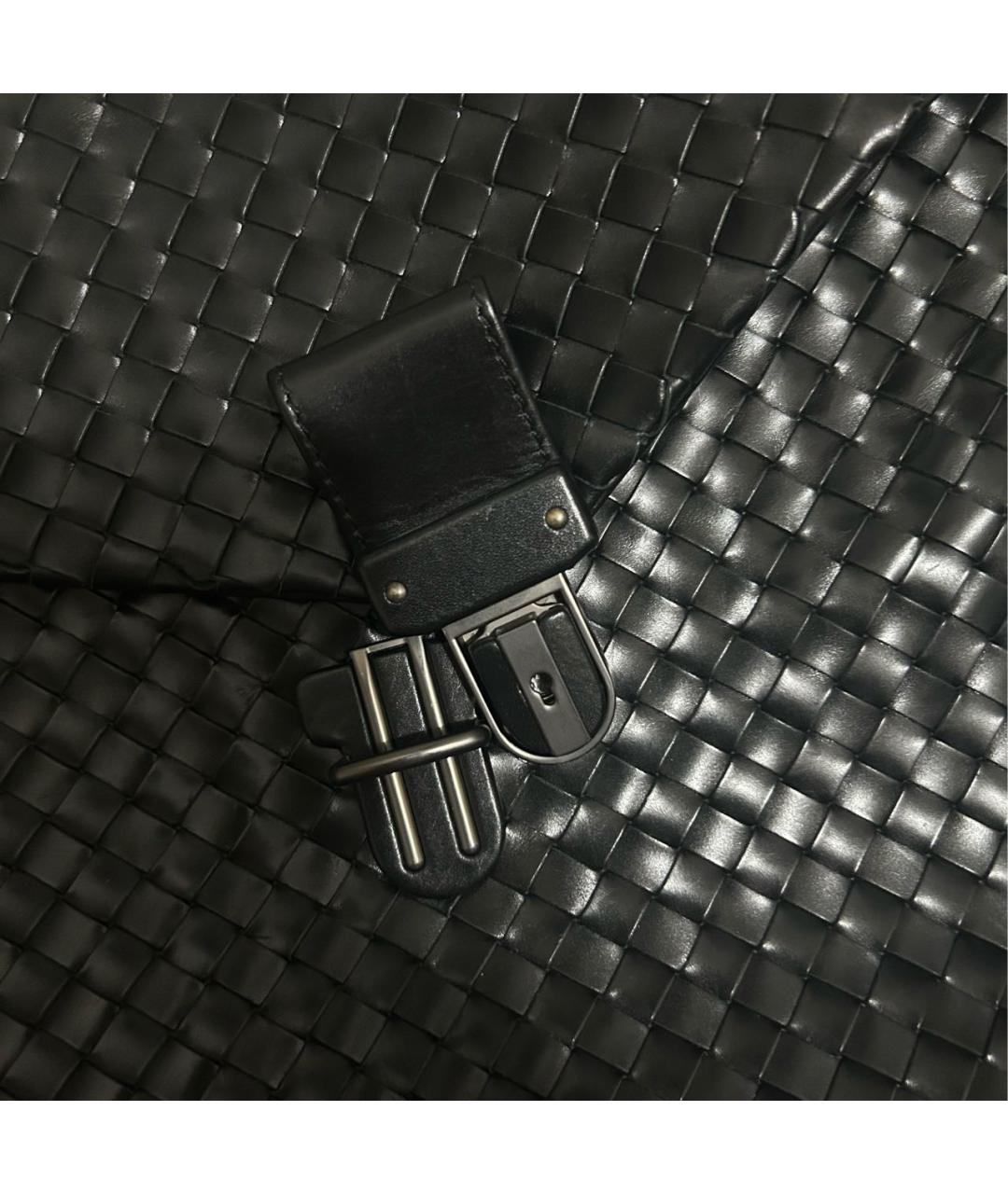 BOTTEGA VENETA Черный кожаный портфель, фото 6