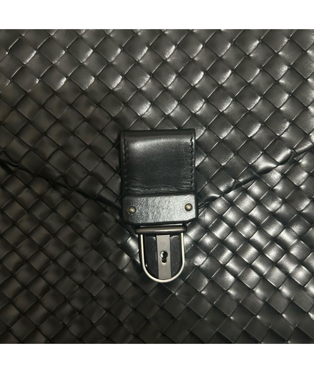 BOTTEGA VENETA Черный кожаный портфель, фото 7