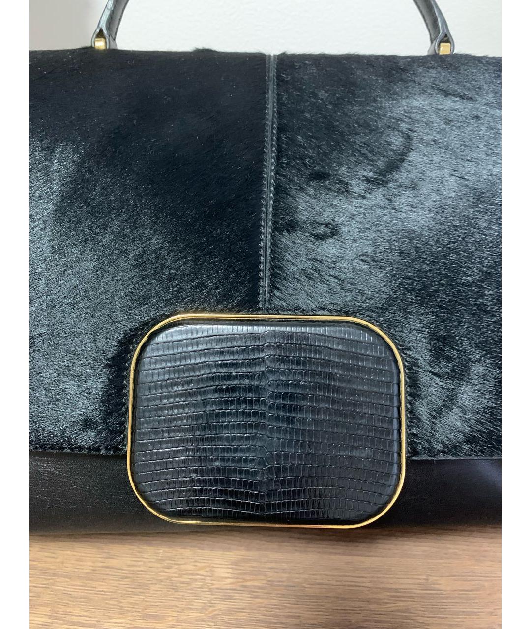 TOD'S Черная кожаная сумка с короткими ручками, фото 2