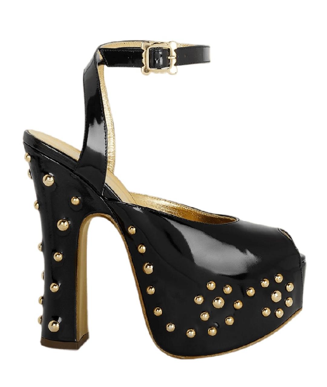 VIVIENNE WESTWOOD Черные босоножки из лакированной кожи, фото 6