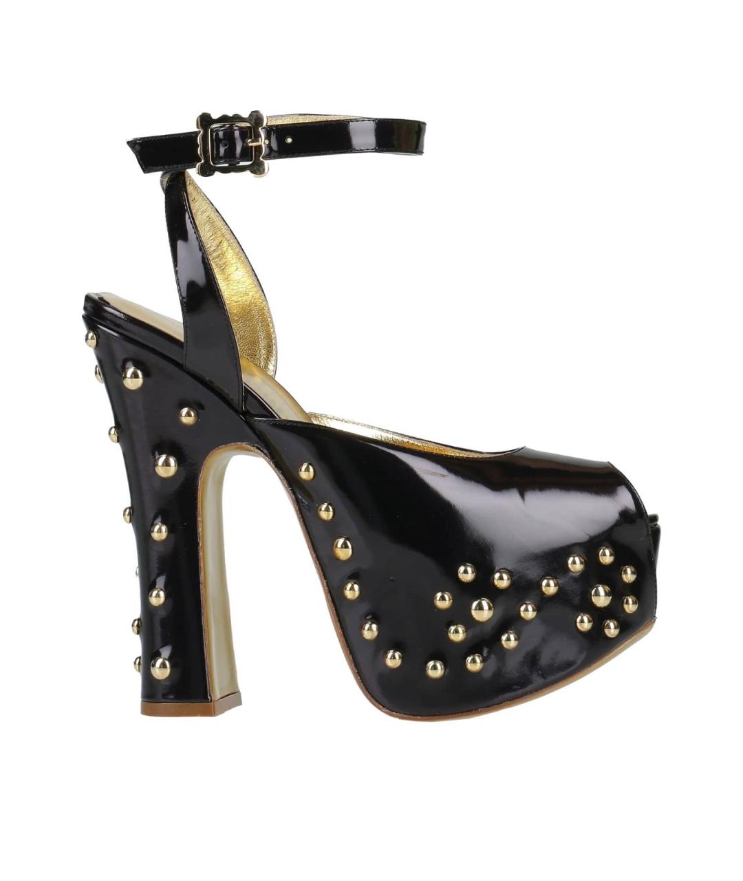 VIVIENNE WESTWOOD Черные босоножки из лакированной кожи, фото 9