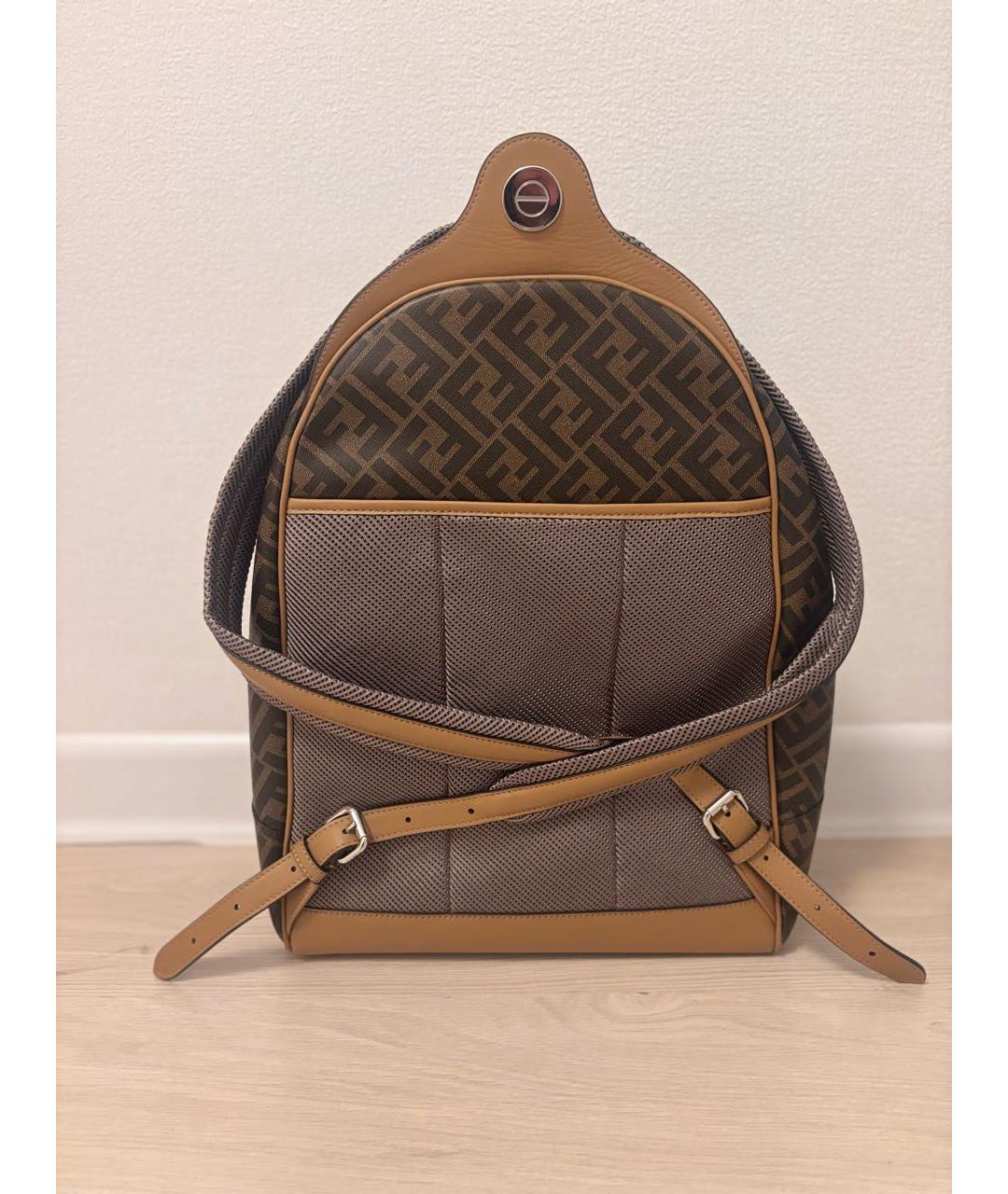 FENDI Коричневый рюкзак, фото 3