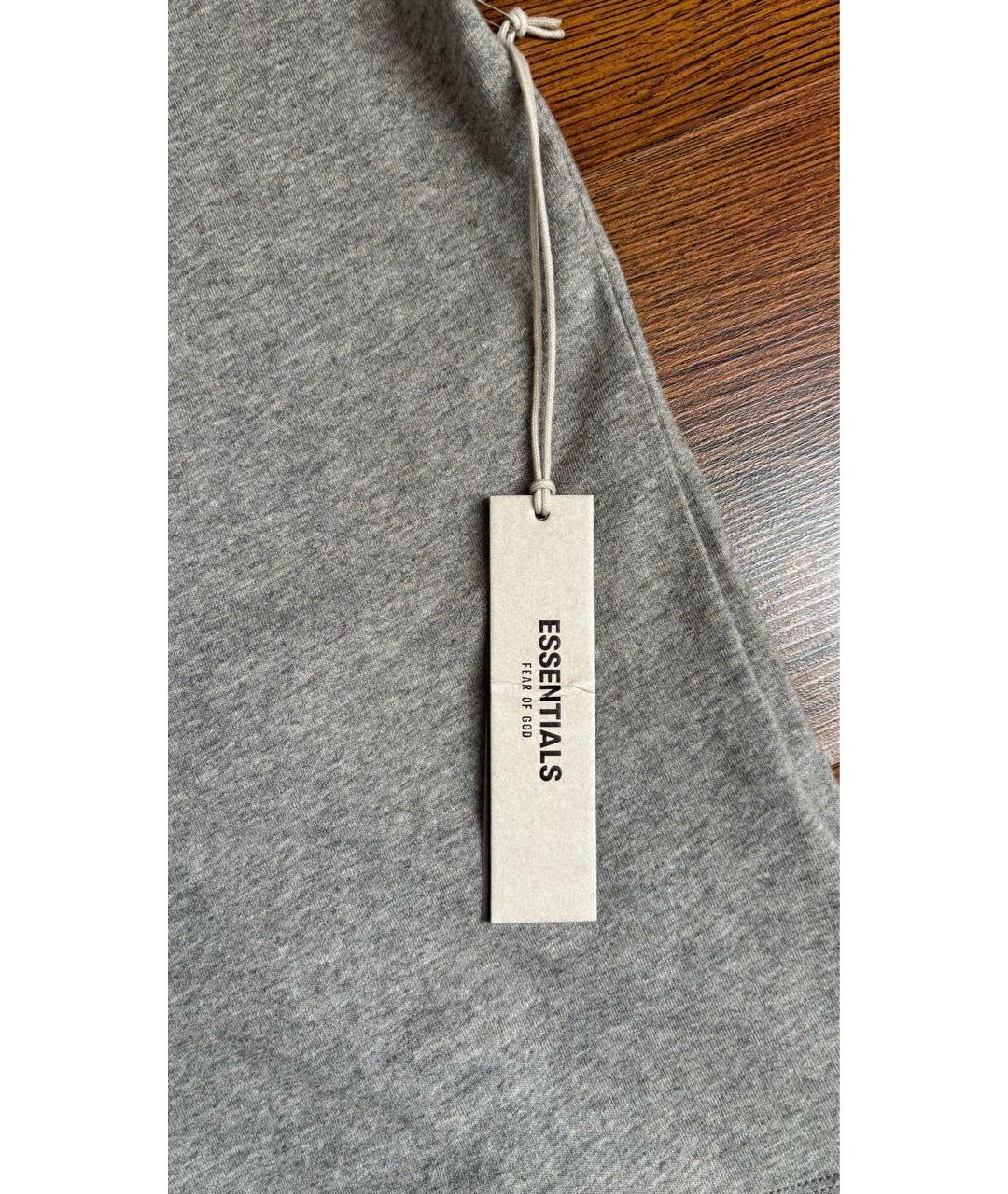FEAR OF GOD ESSENTIALS Серая хлопковая футболка, фото 7