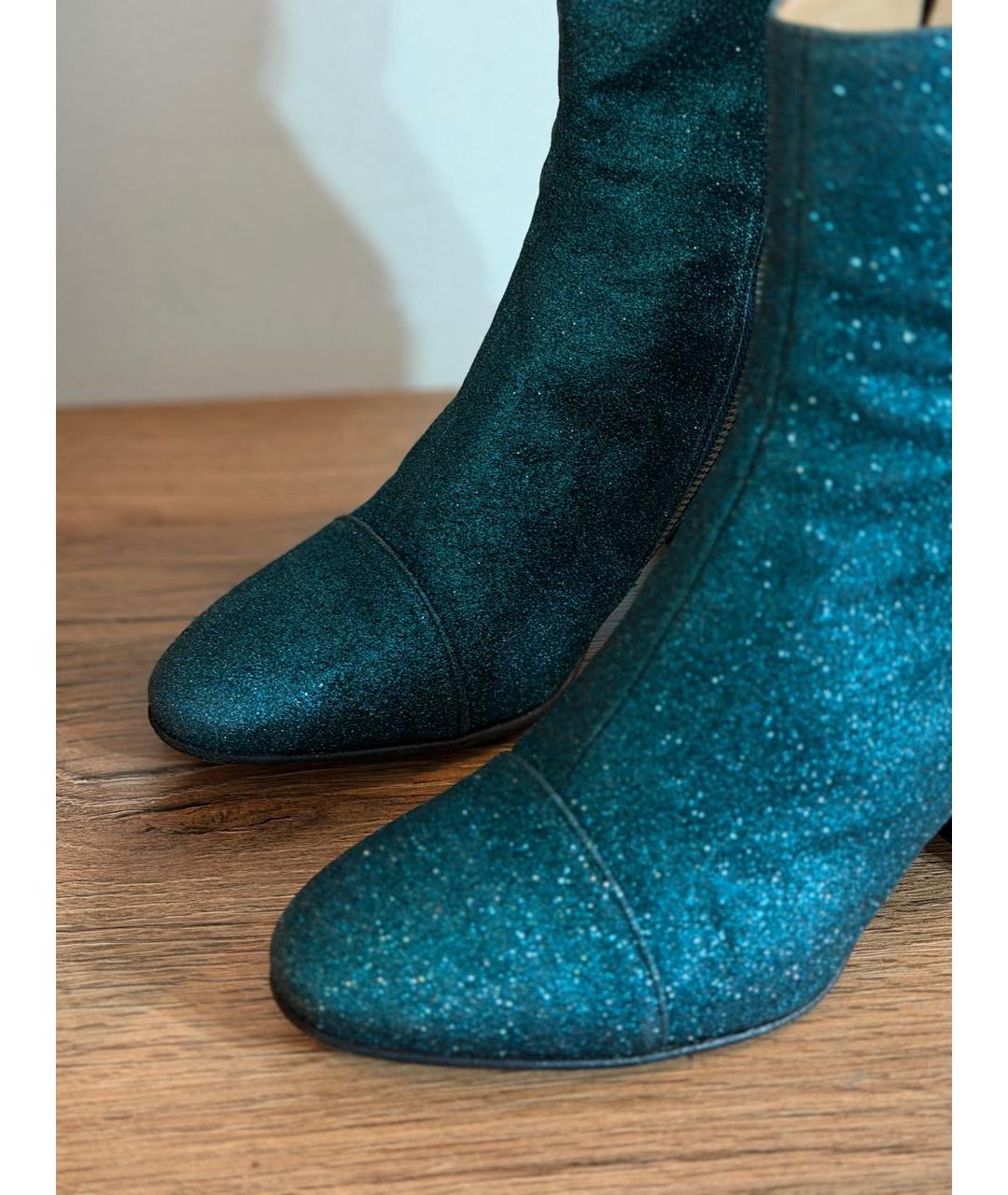 DRIES VAN NOTEN Зеленые кожаные ботильоны, фото 3