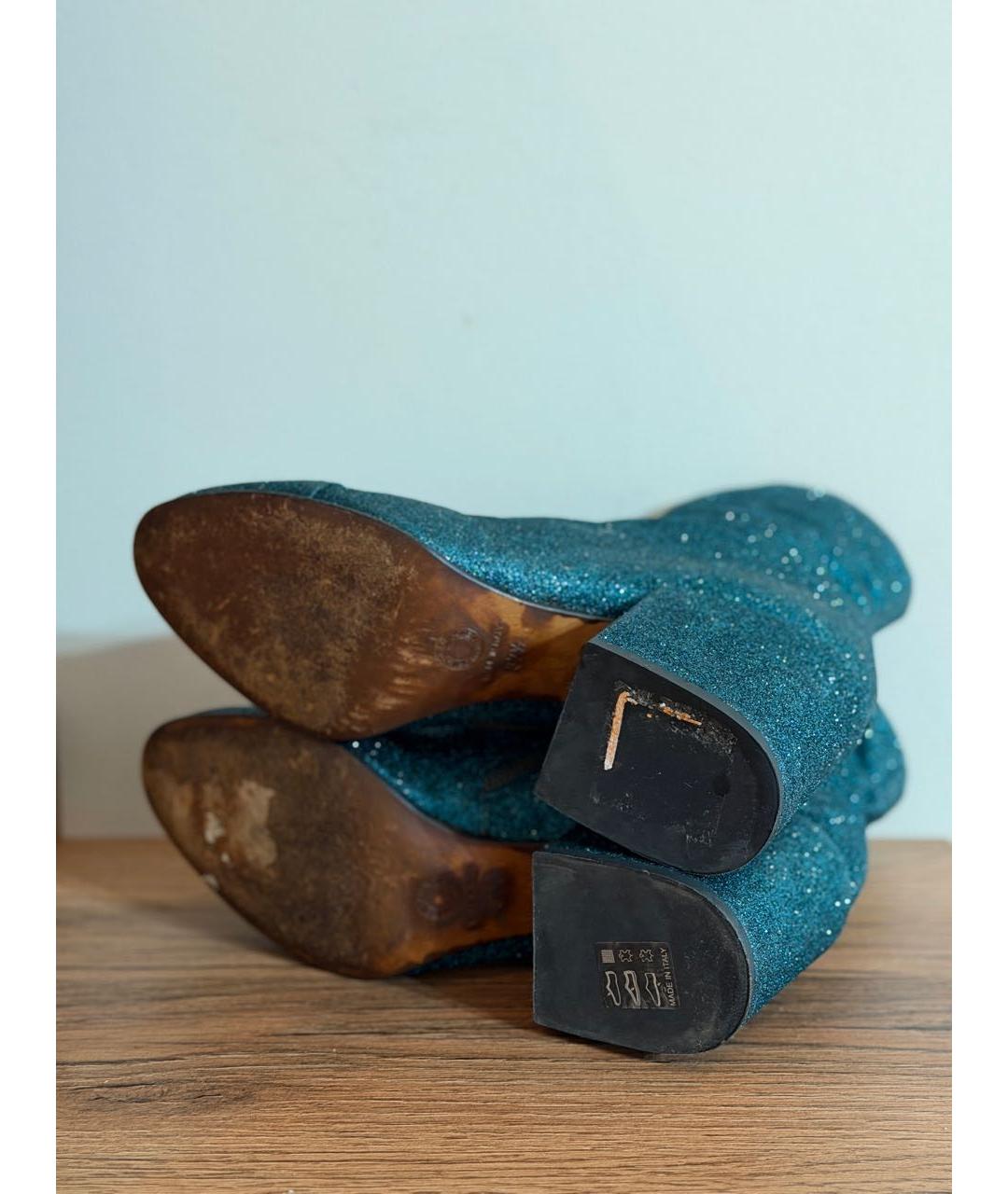 DRIES VAN NOTEN Зеленые кожаные ботильоны, фото 5