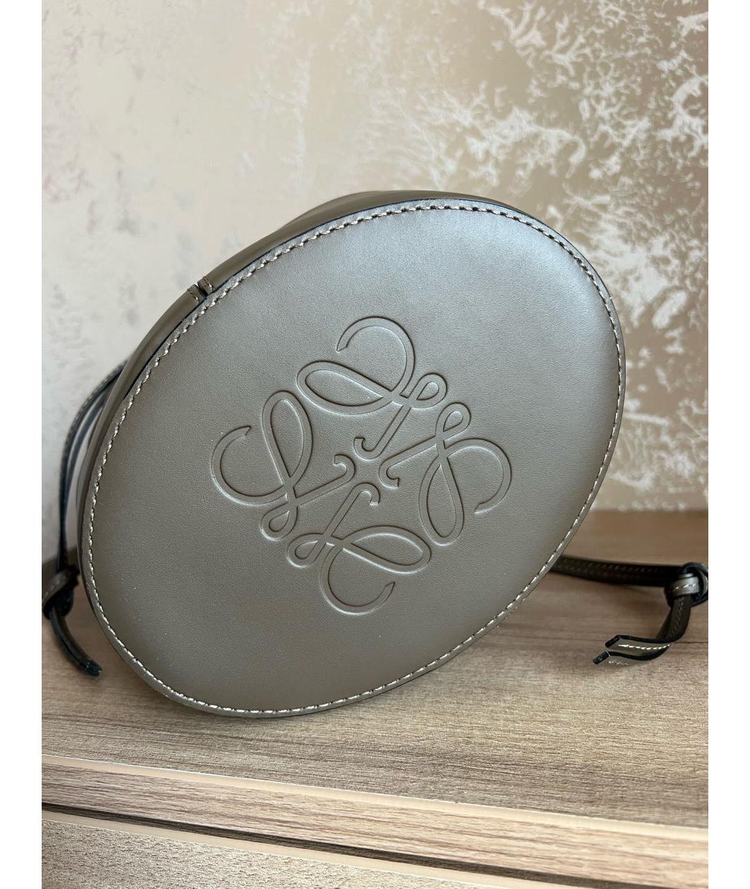 LOEWE Хаки кожаная сумка через плечо, фото 6