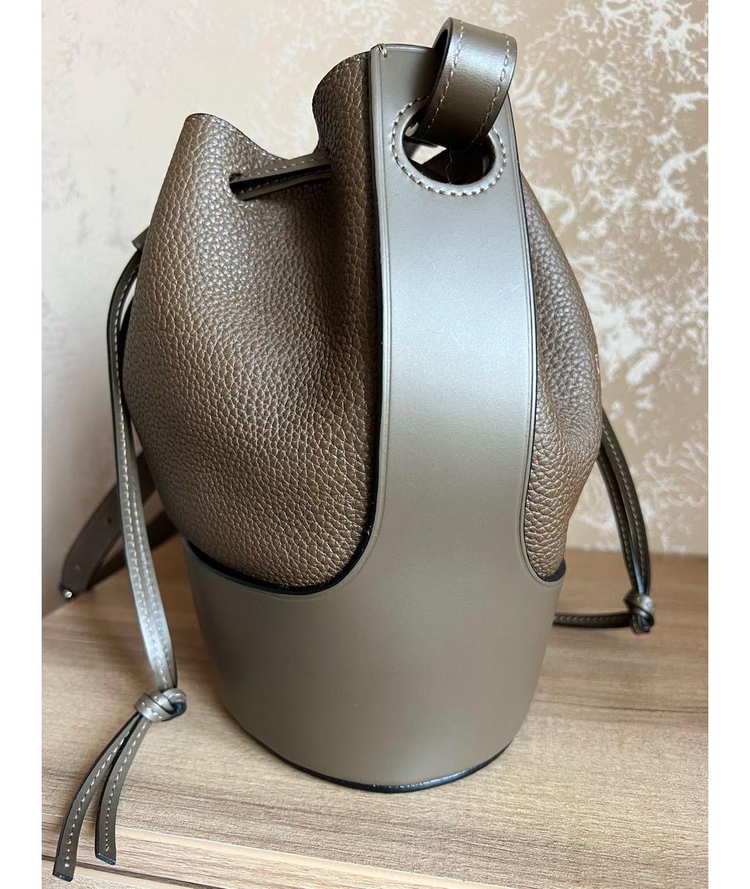 LOEWE Хаки кожаная сумка через плечо, фото 2